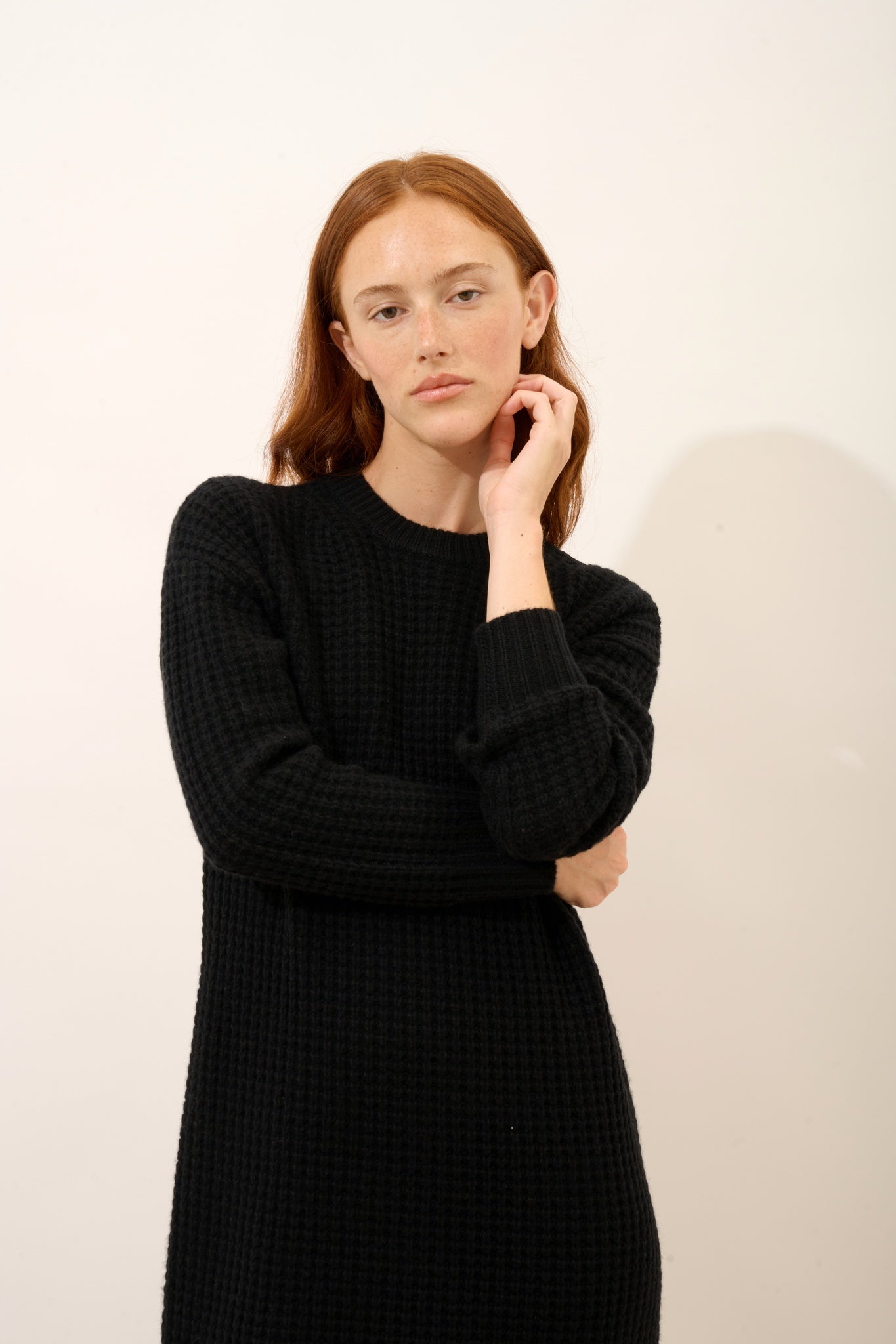 CHEWA robe col rond noir