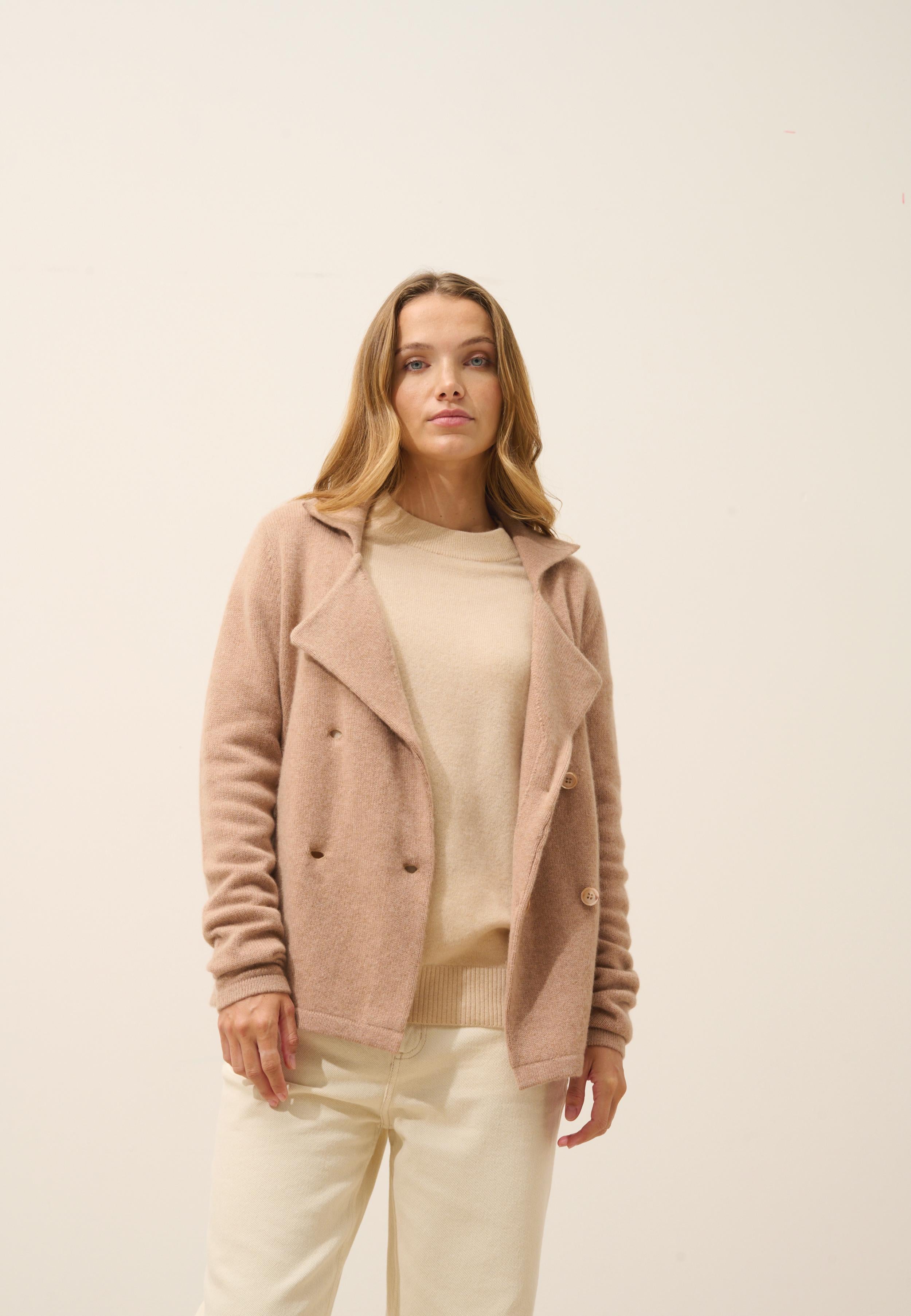 CHLOE veste col tailleur camel chiné