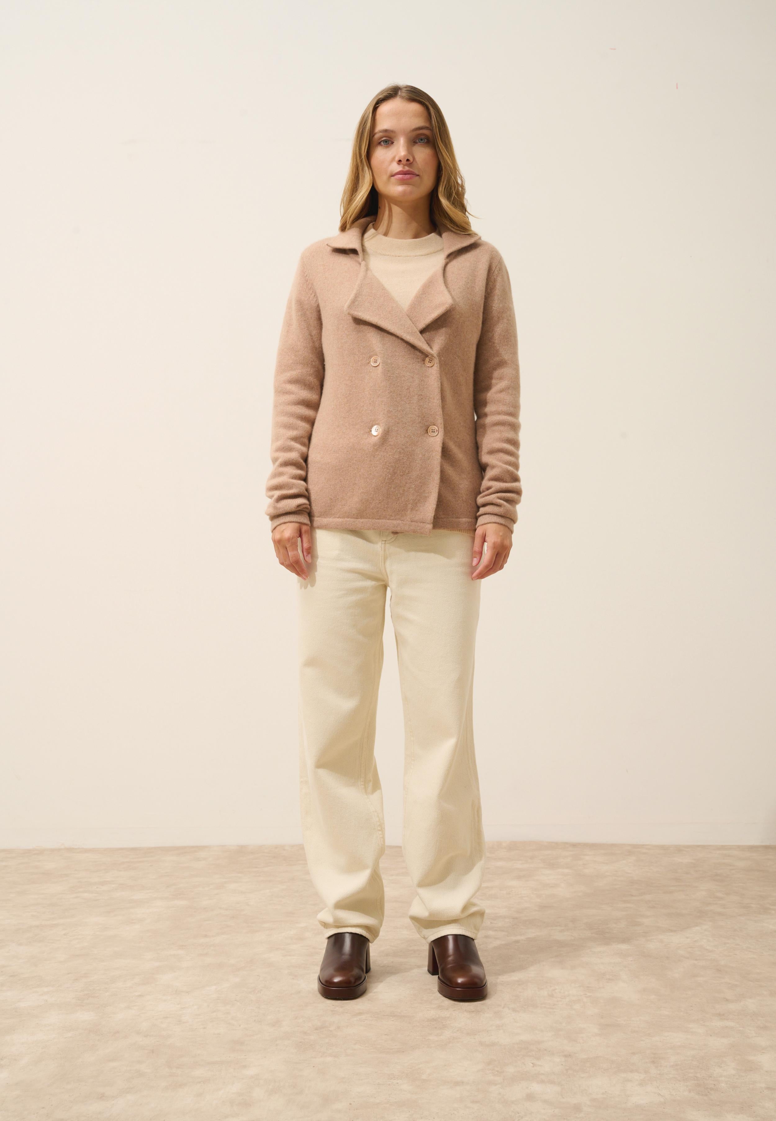 CHLOE veste col tailleur camel chiné