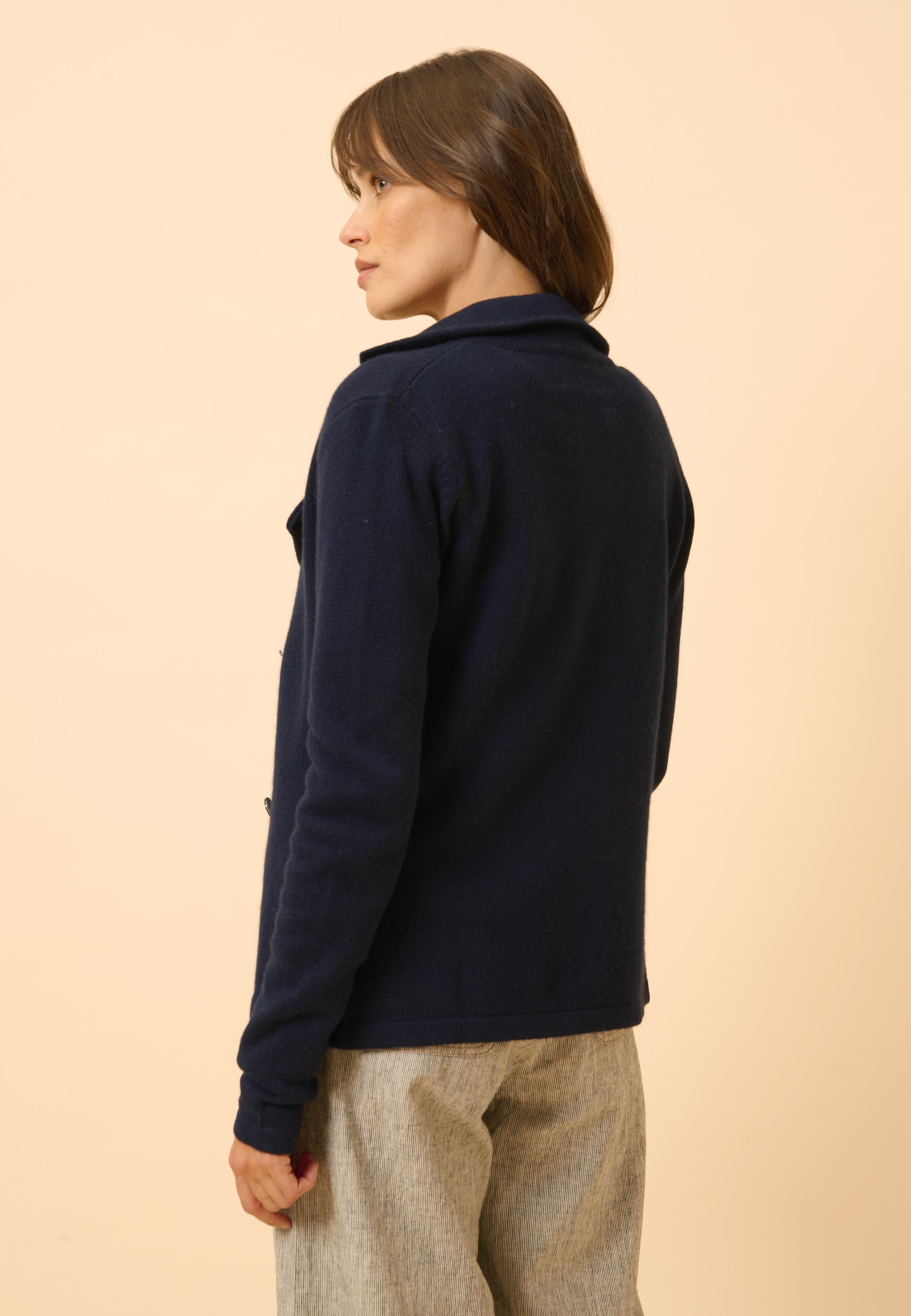 CHLOE veste col tailleur navy