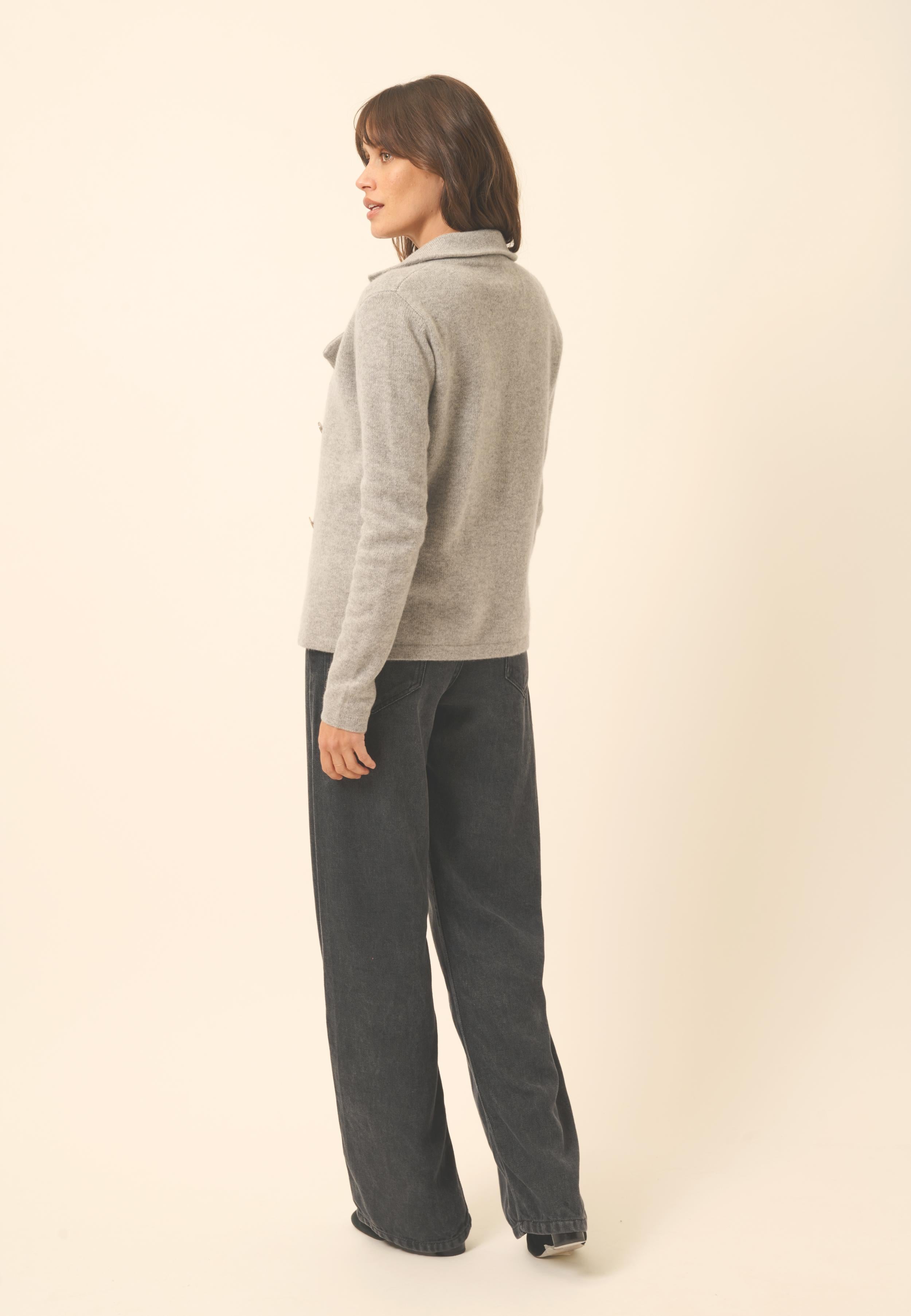 CHLOE veste col tailleur nuage chiné