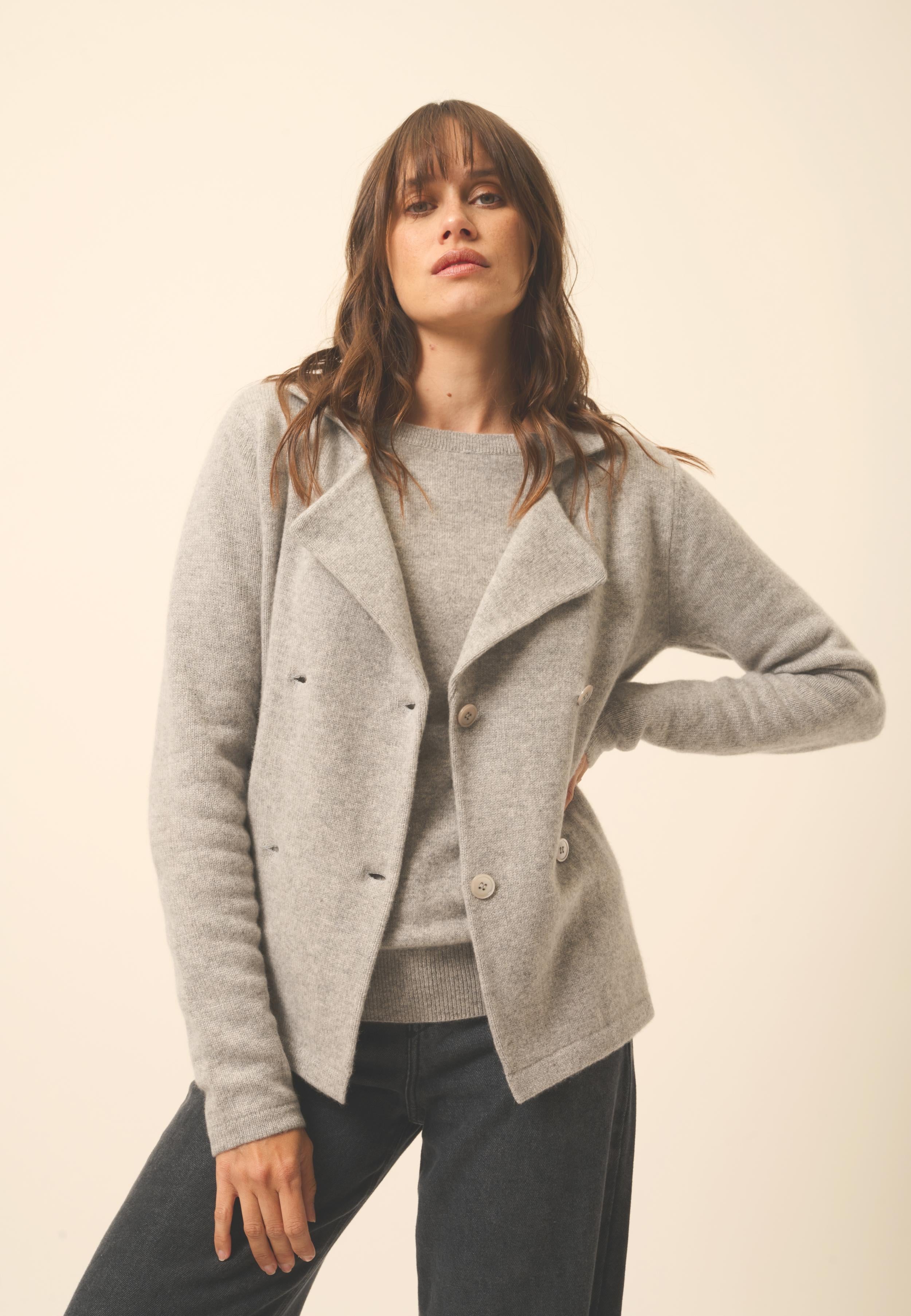 CHLOE veste col tailleur nuage chiné