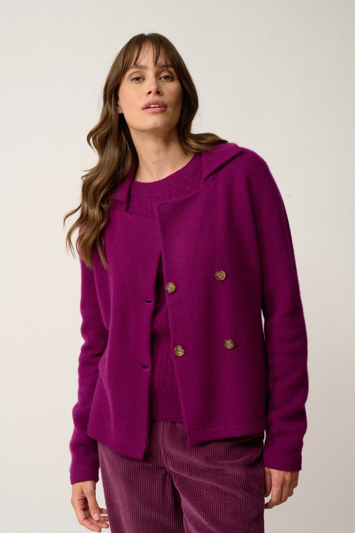 CHLOE veste col tailleur prune