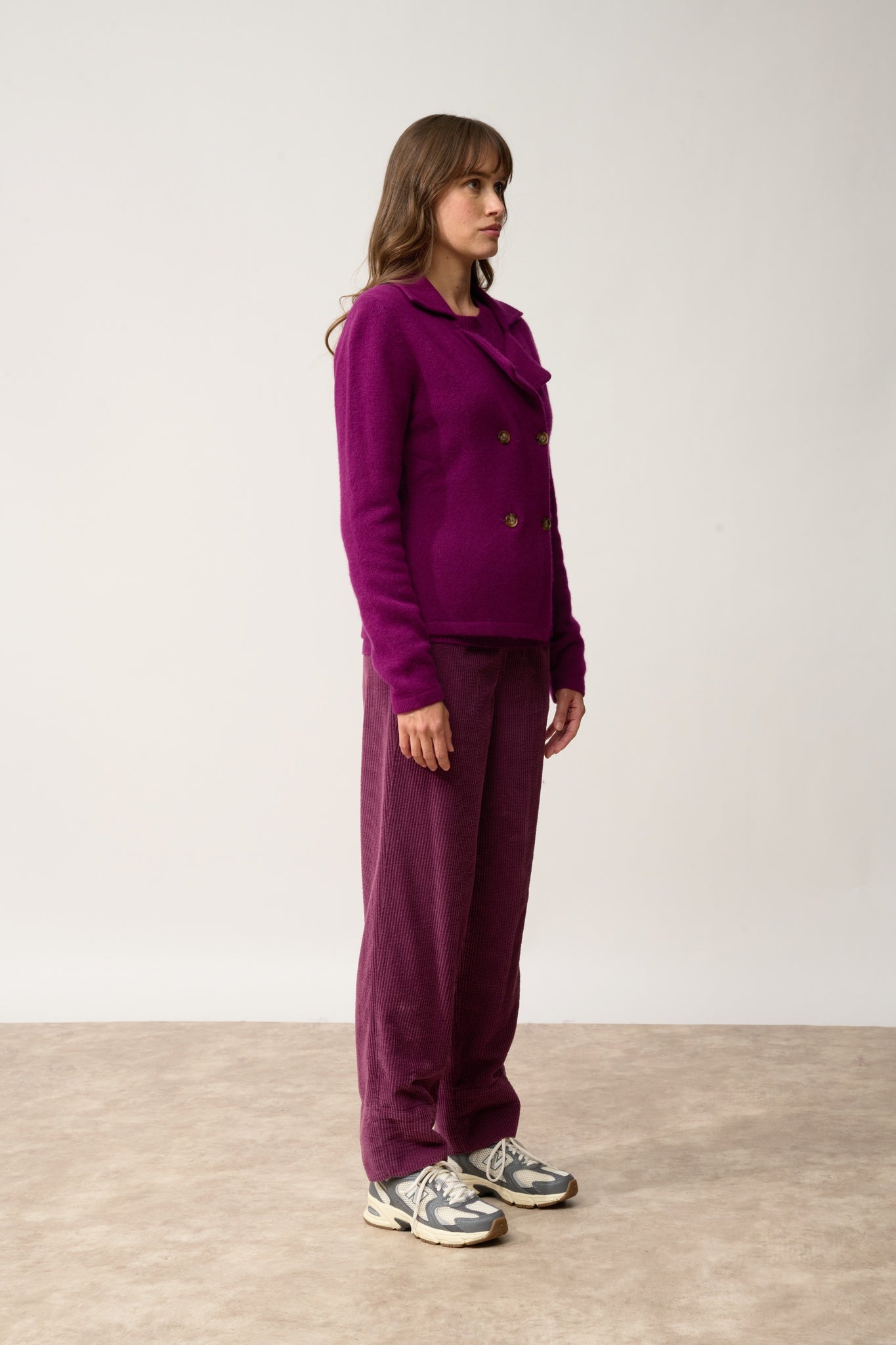 CHLOE veste col tailleur prune