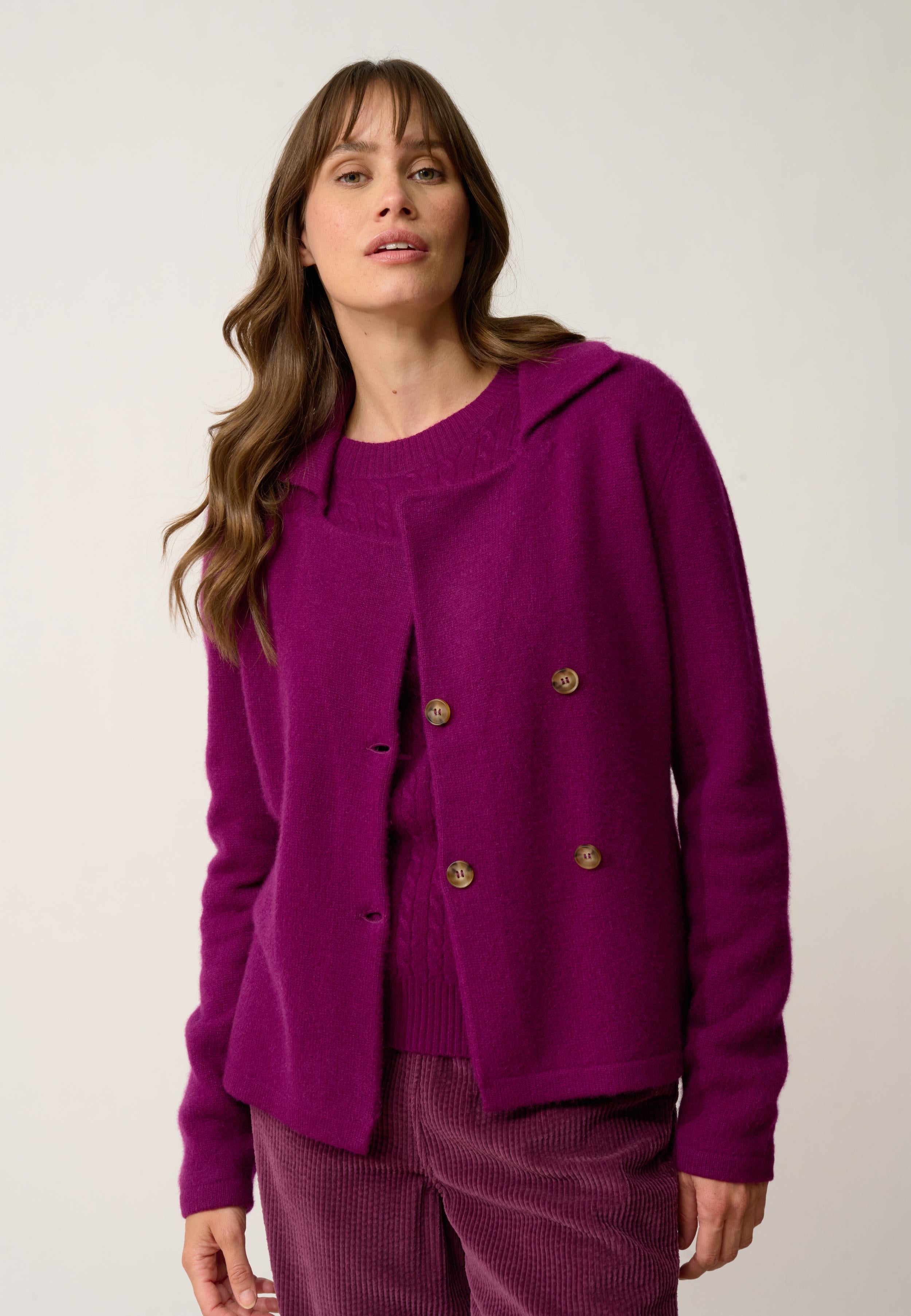 CHLOE veste col tailleur prune