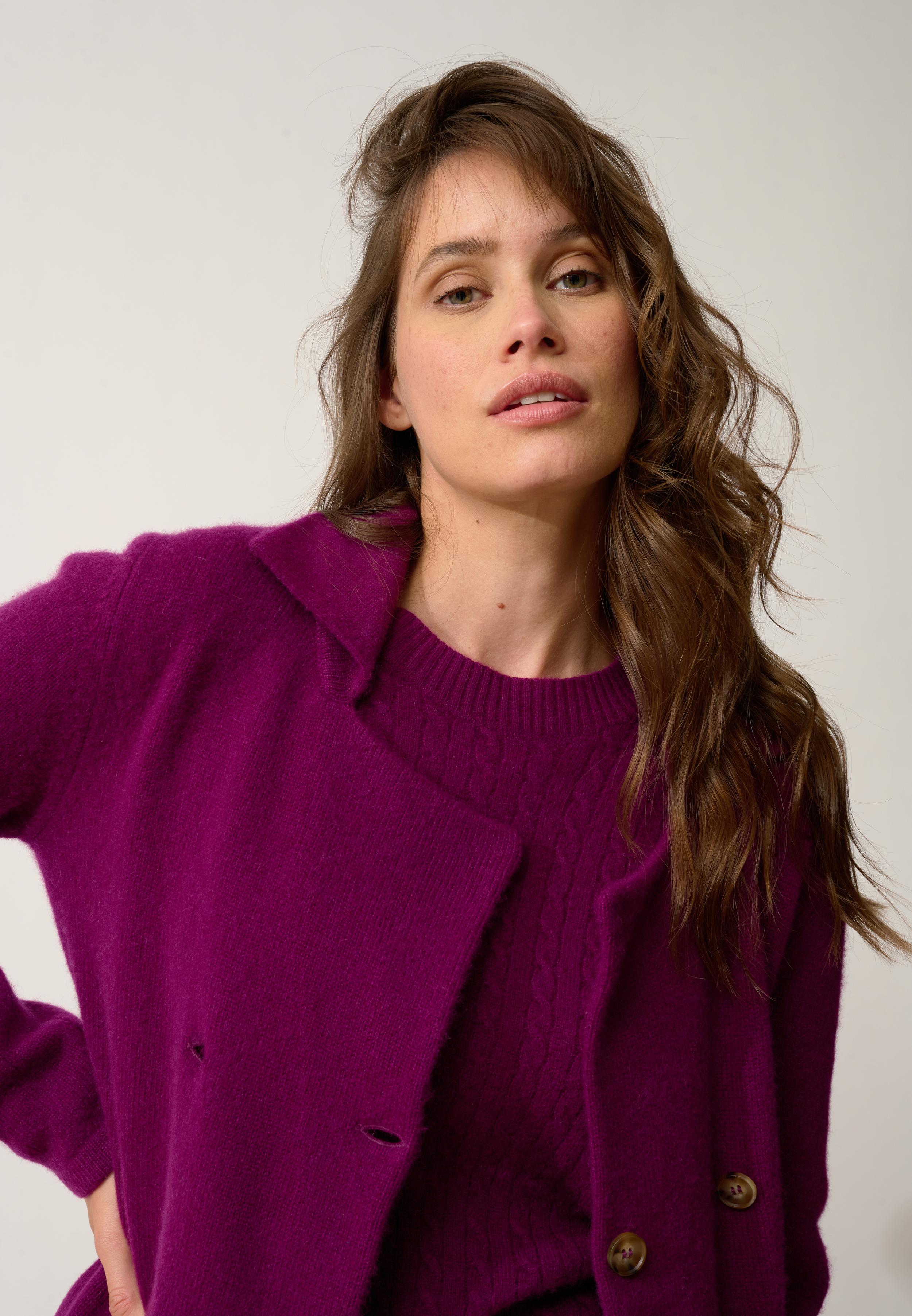 CHLOE veste col tailleur prune