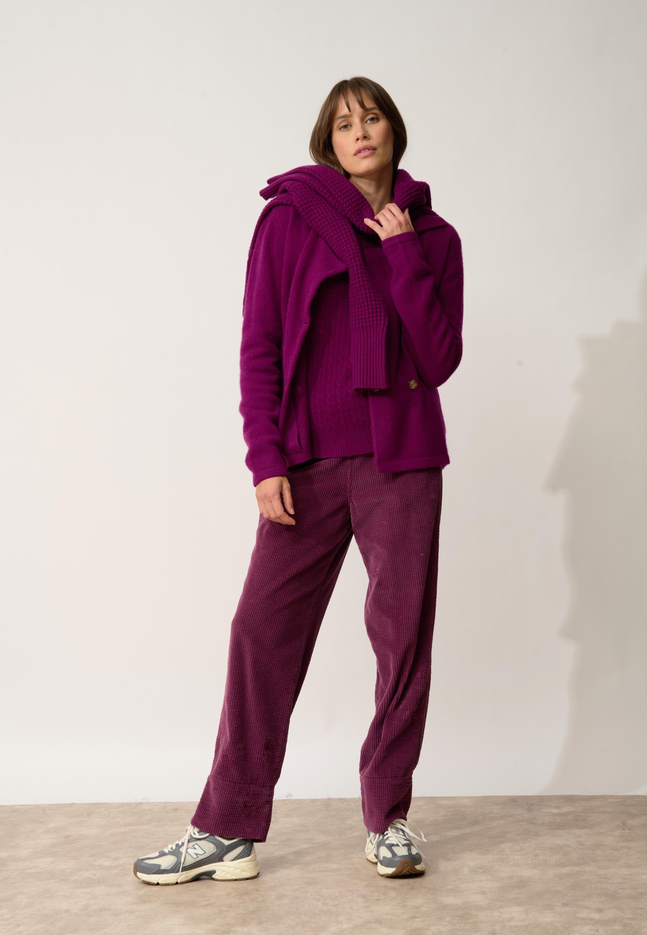 CHLOE veste col tailleur prune