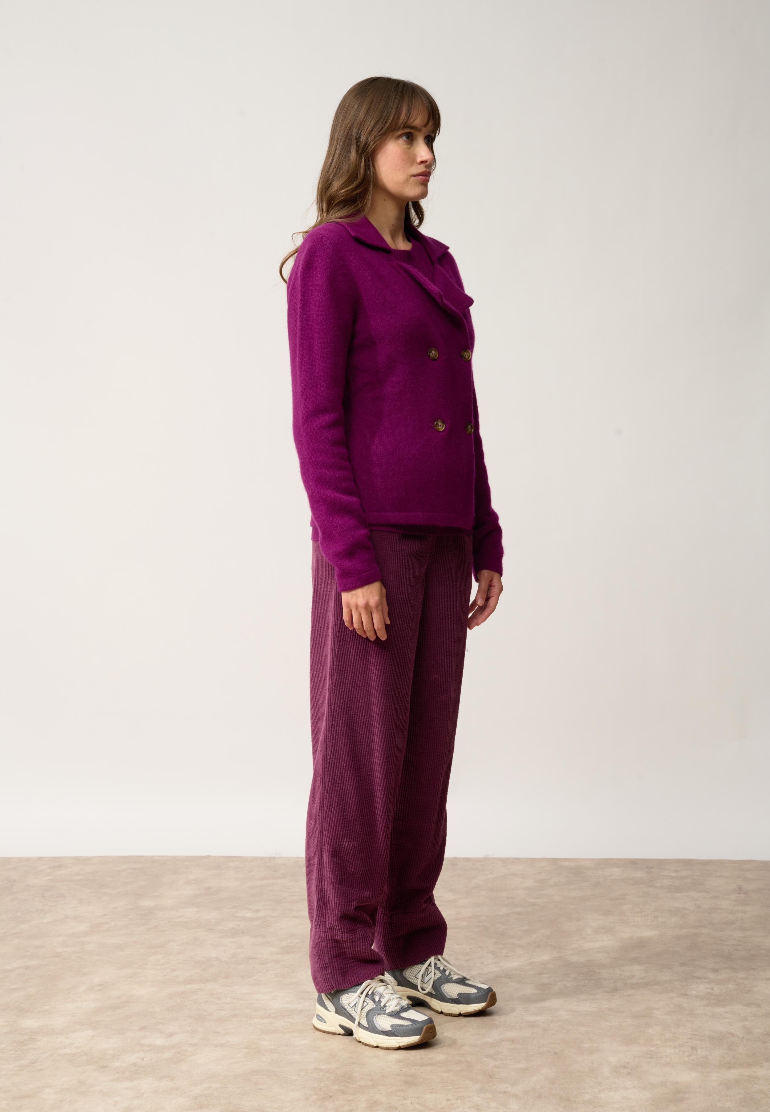 CHLOE veste col tailleur prune