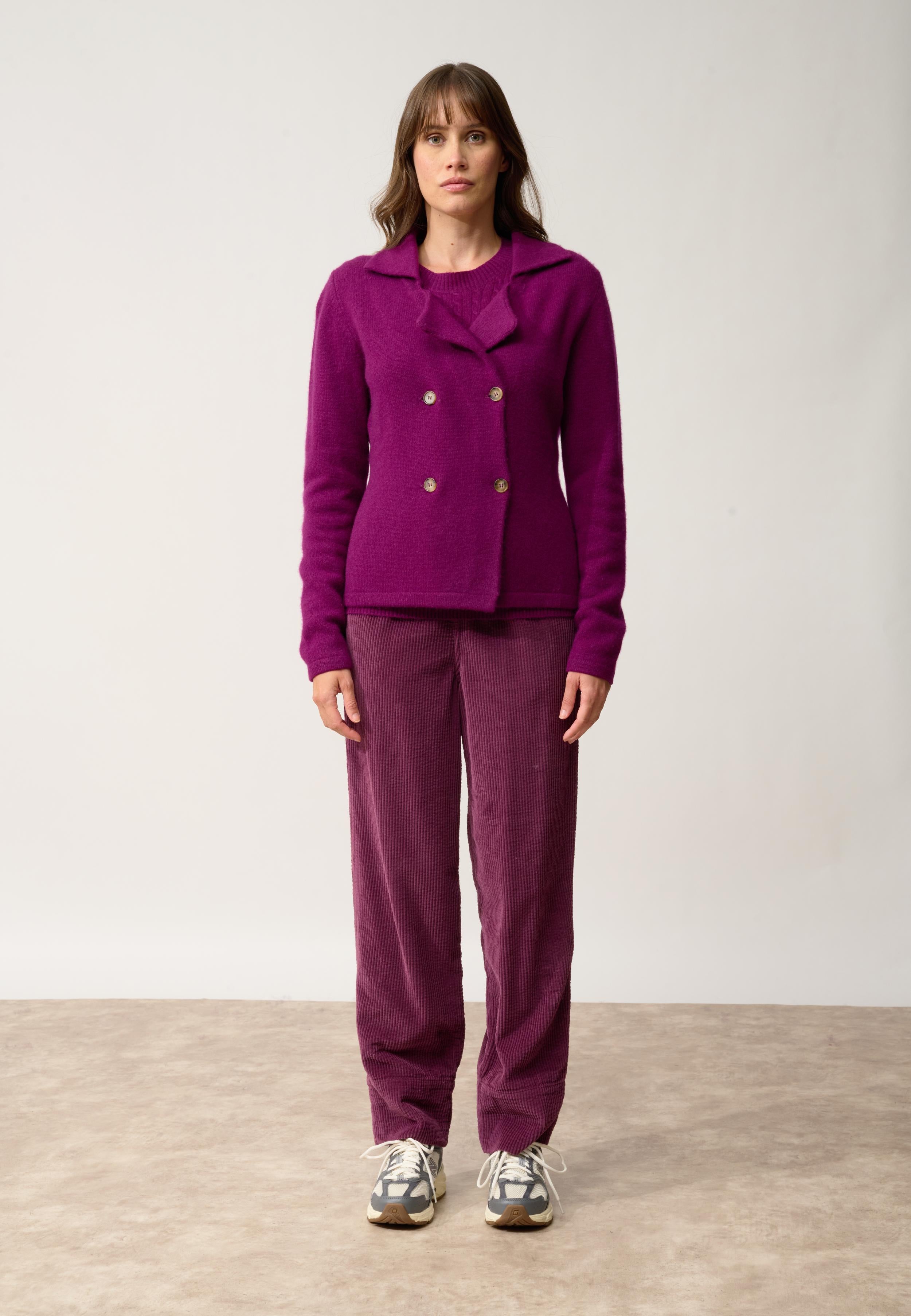 CHLOE veste col tailleur prune