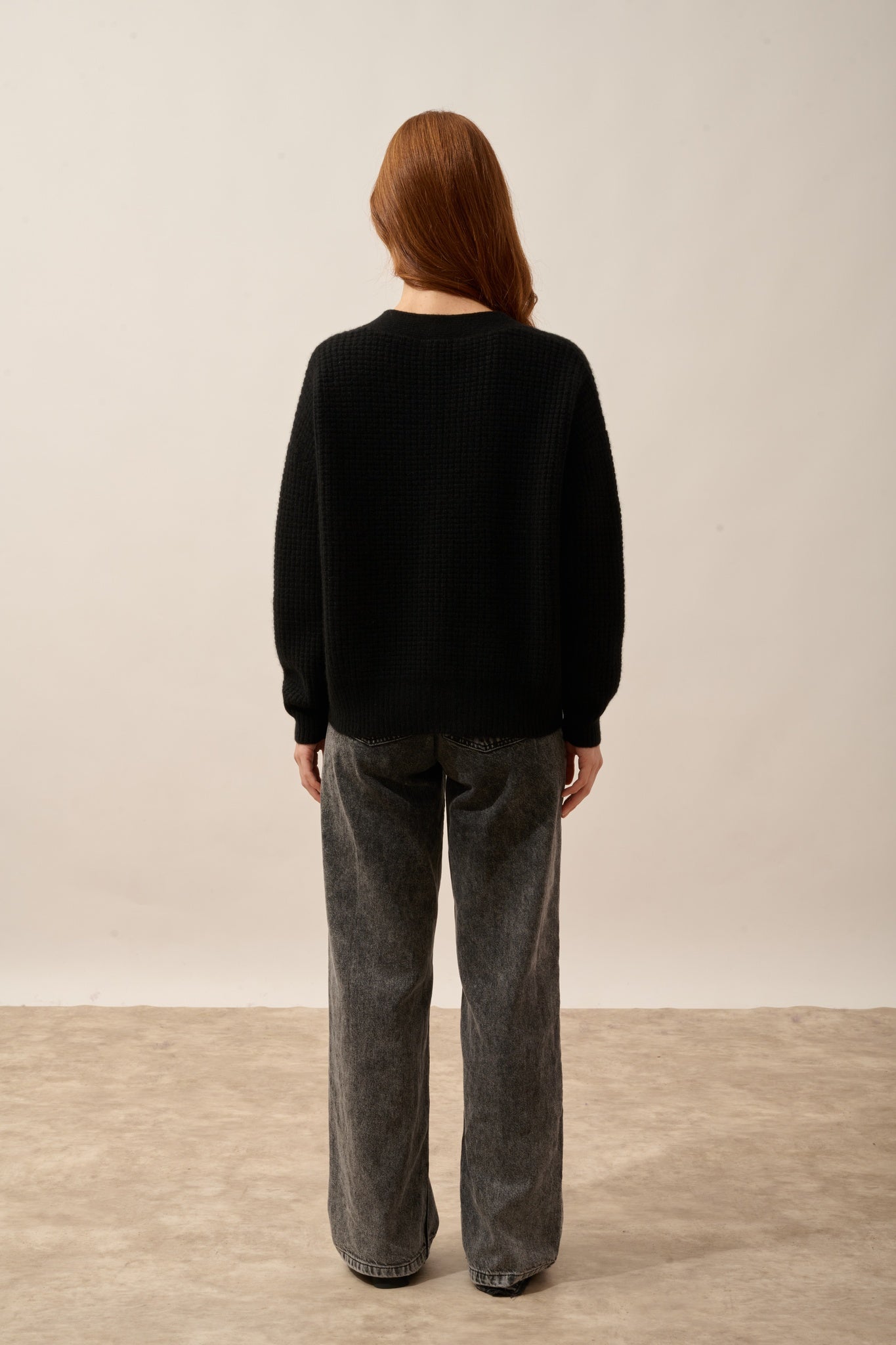 CHODRAK cardigan col v 8 fils noir