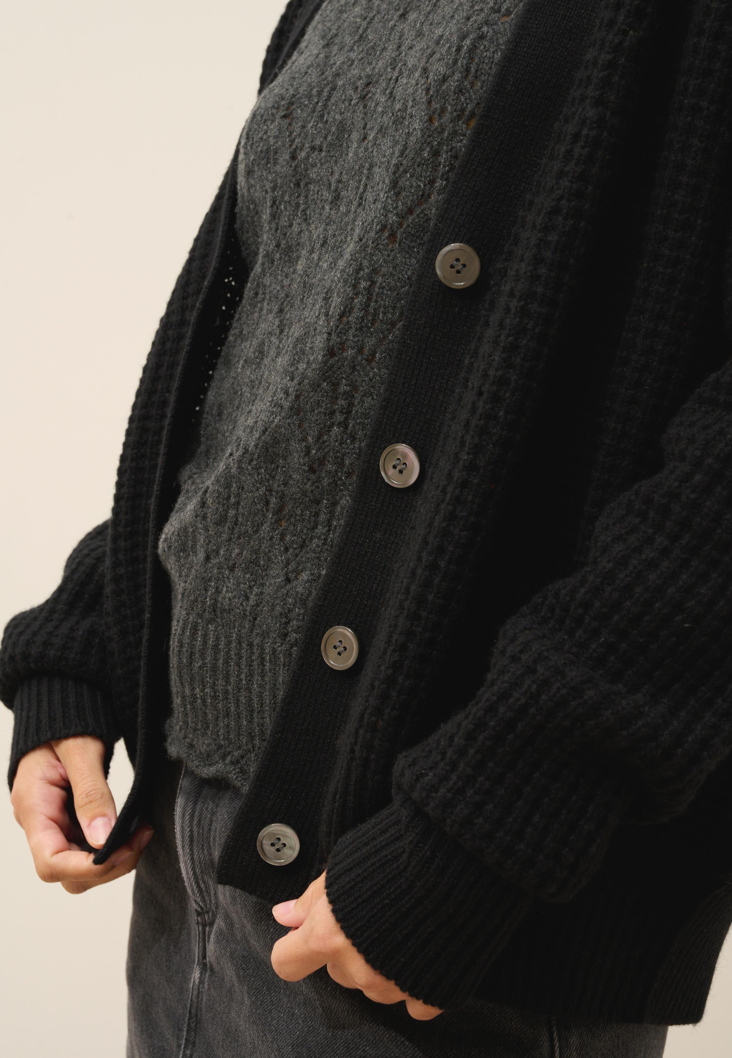 CLARA cardigan col v noir