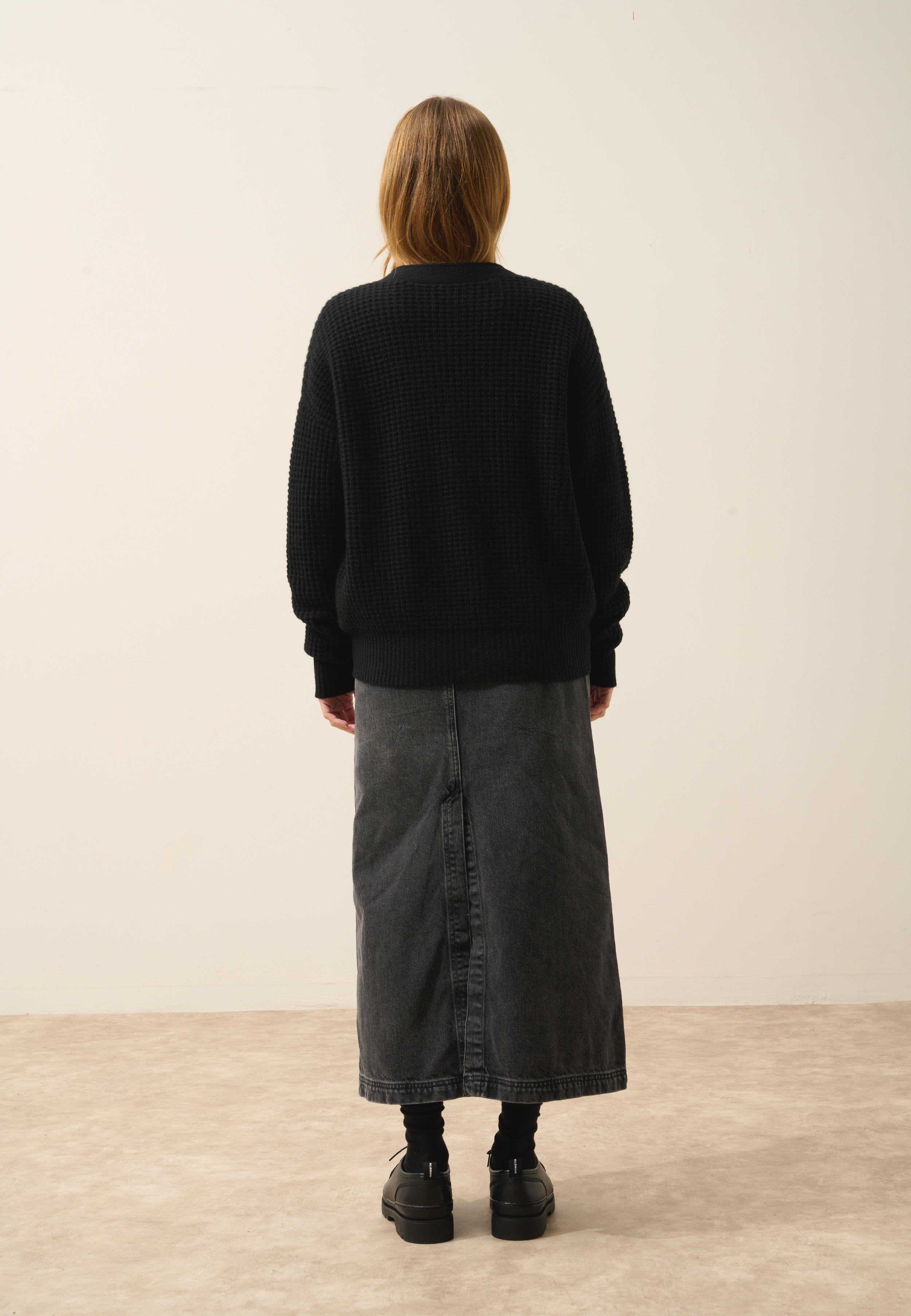 CLARA cardigan col v noir