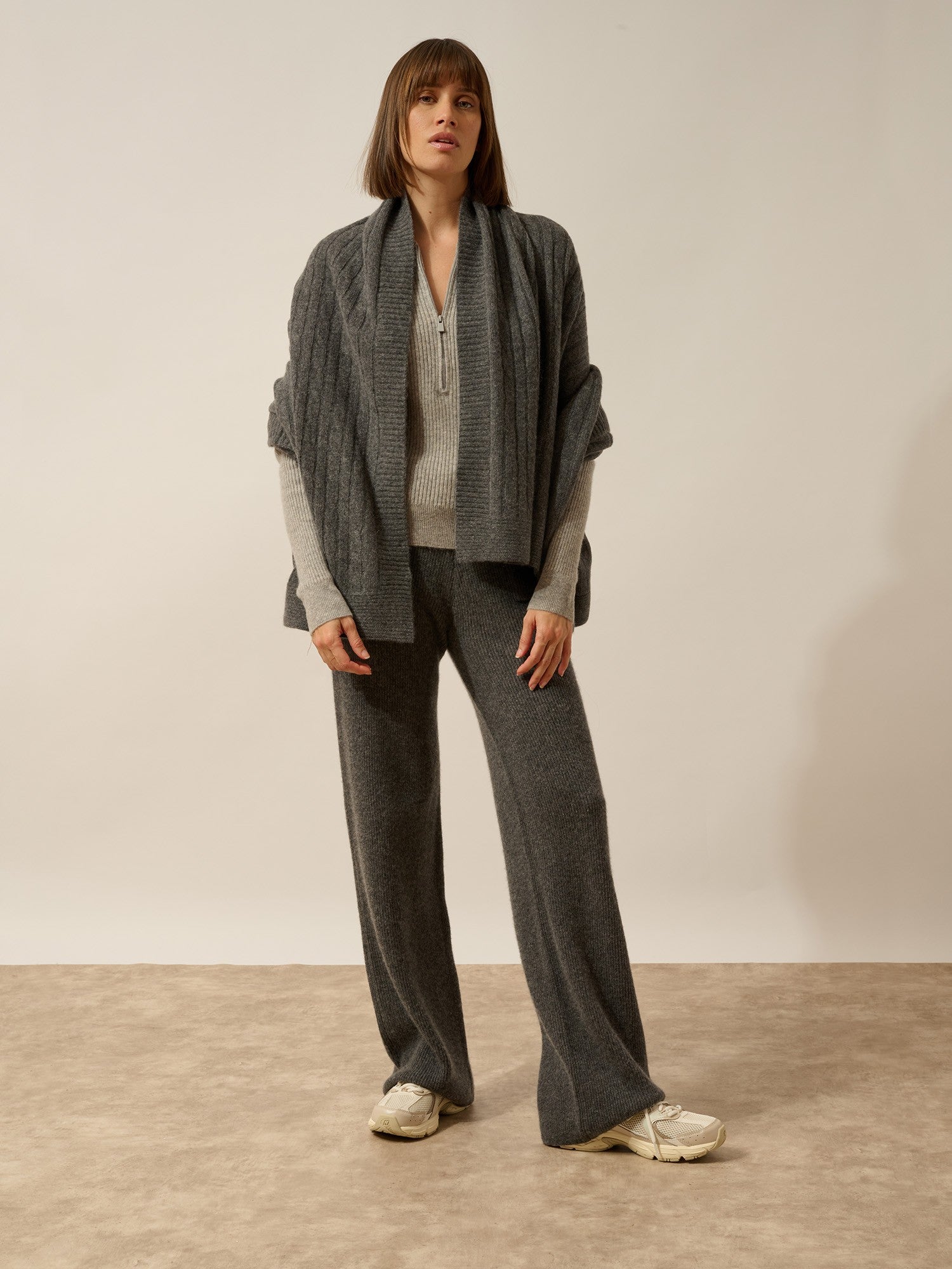 claribel plaid 4 fils anthracite chiné