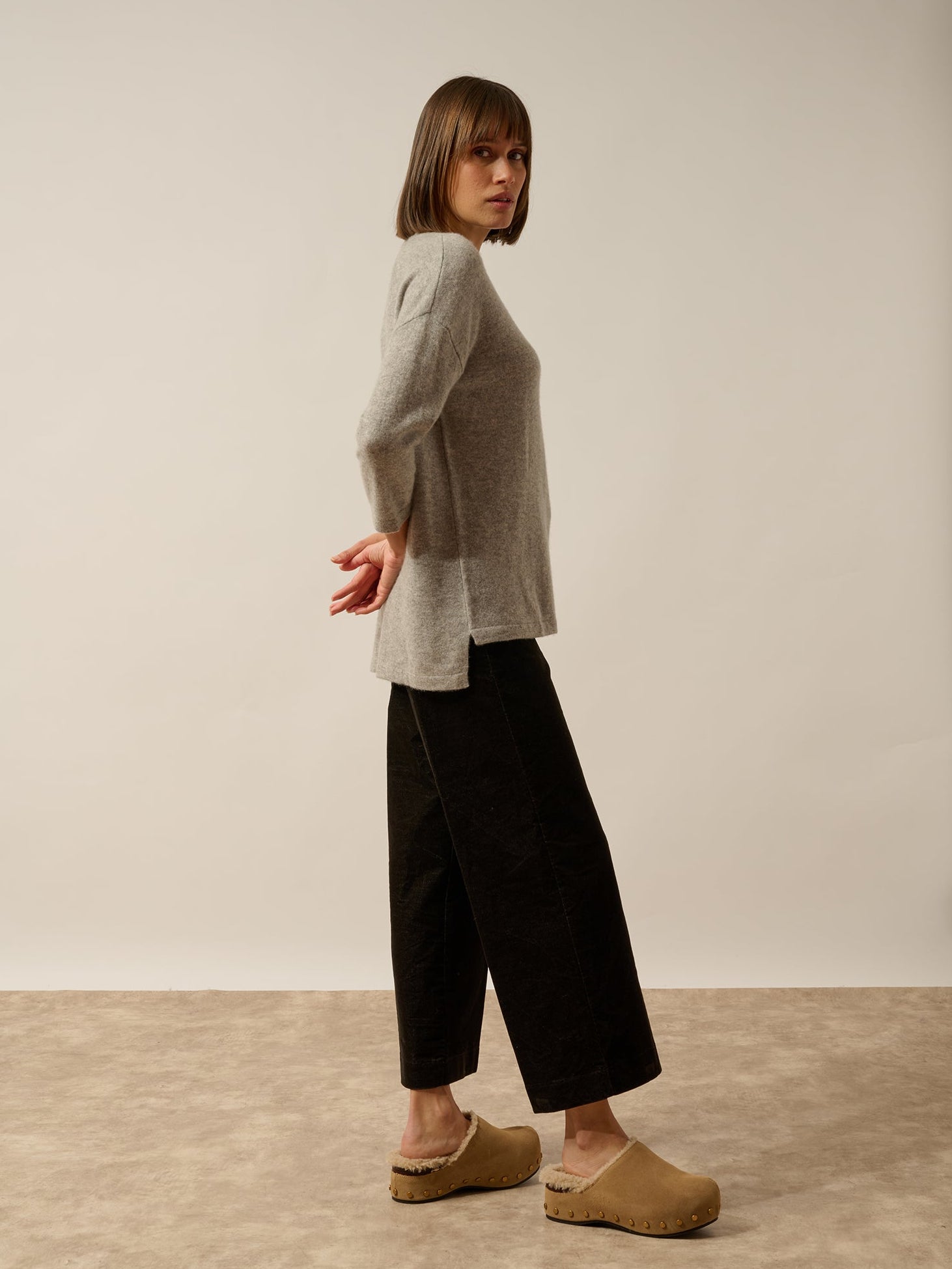 CLATT pull col rond nuage chiné