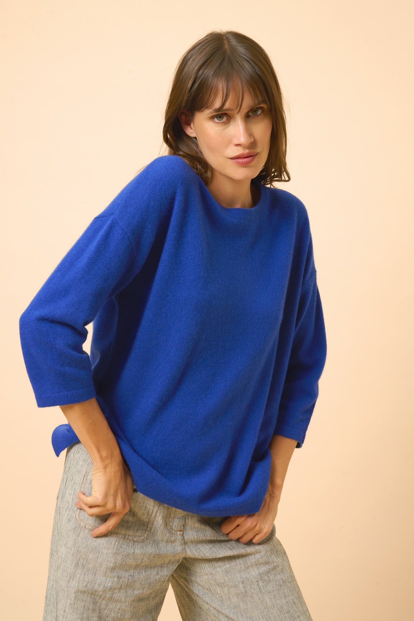 CLATT ultramarine round-neck sweater