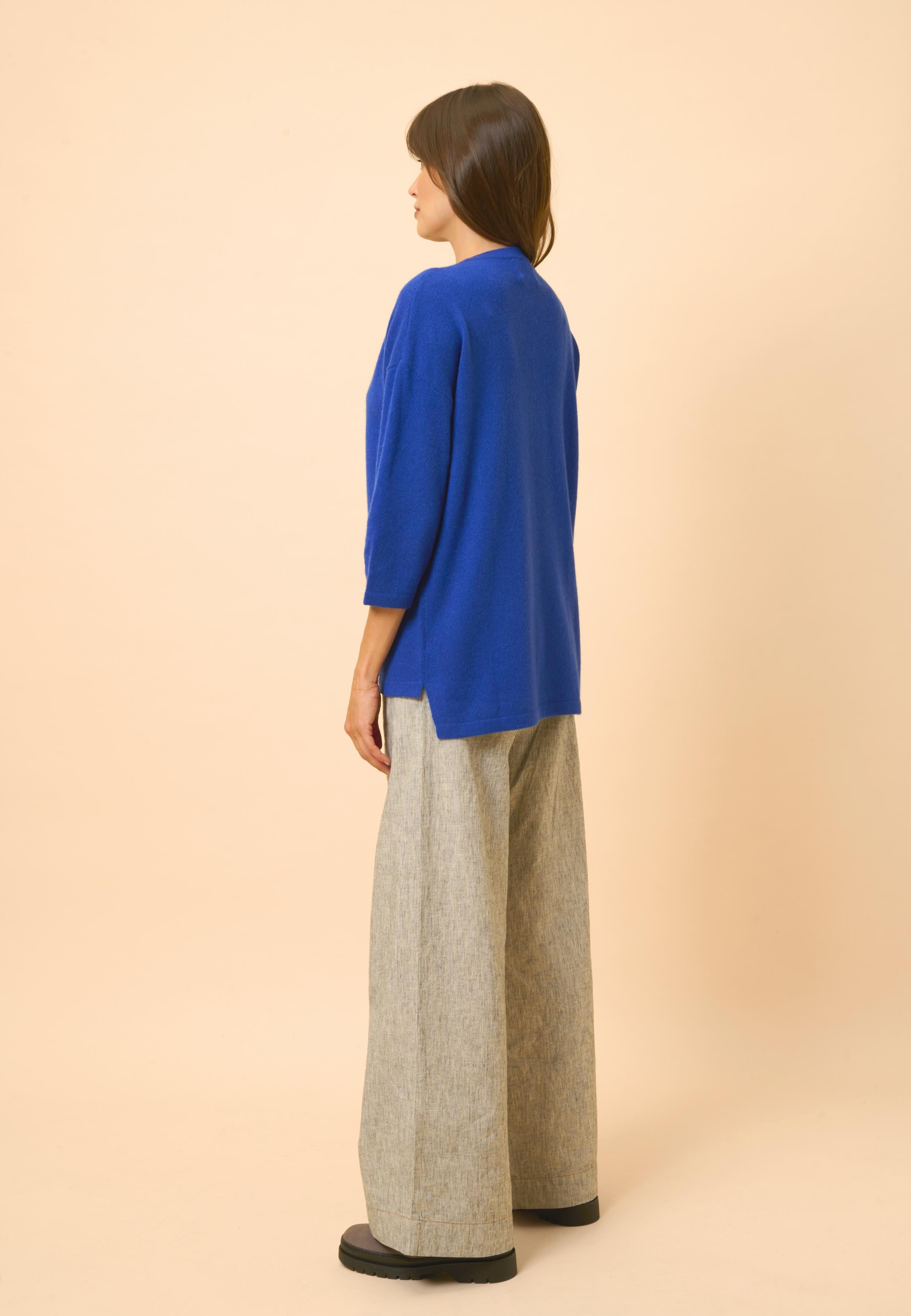 CLATT pull col rond outremer