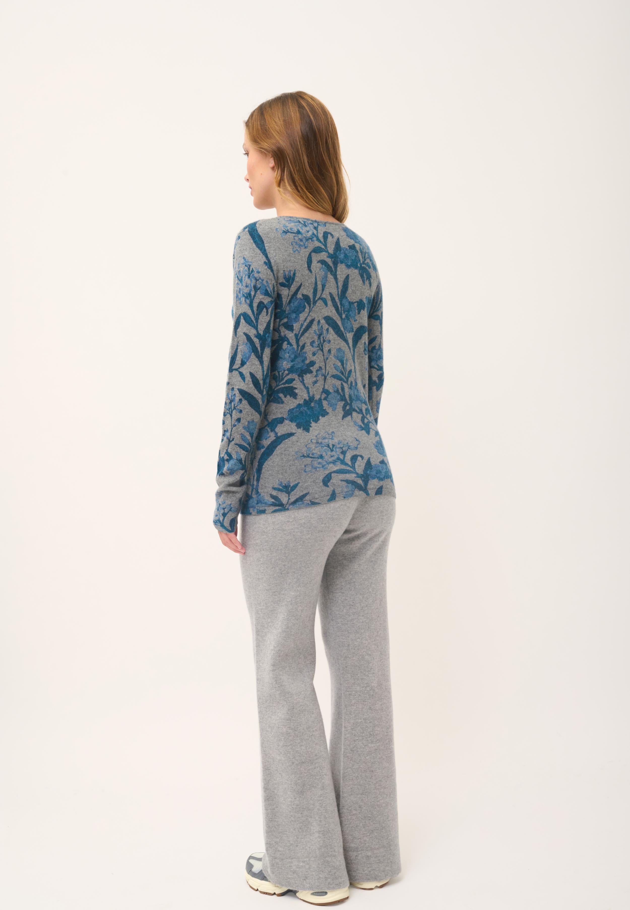 CLAUDIA pull col rond flanelle chiné