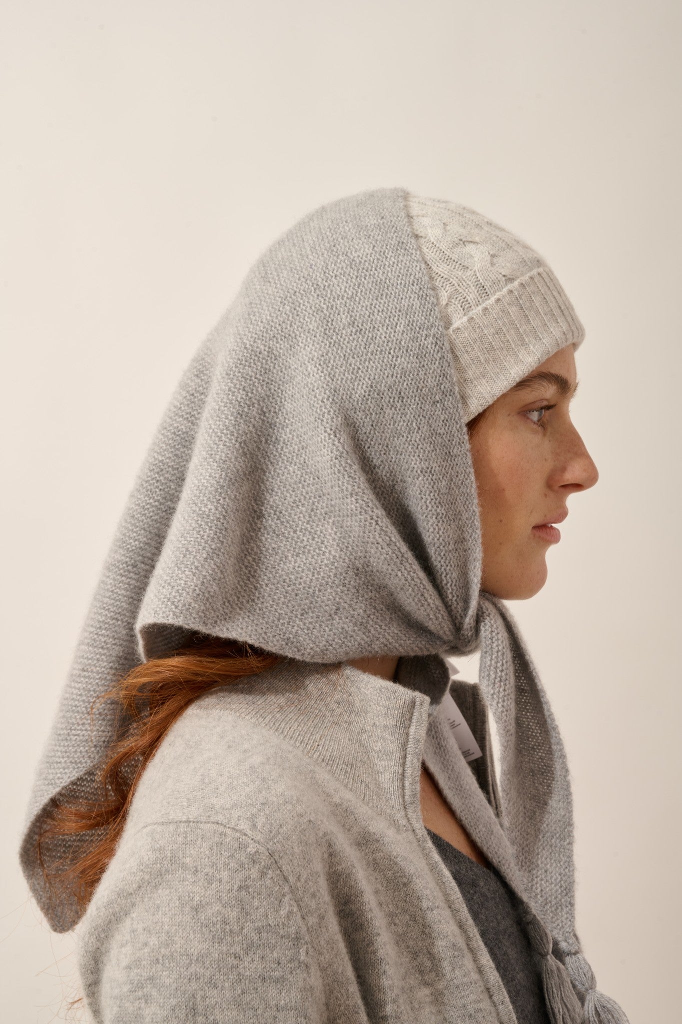 cleo bonnet 4 fils glacier chiné 100% cachemire