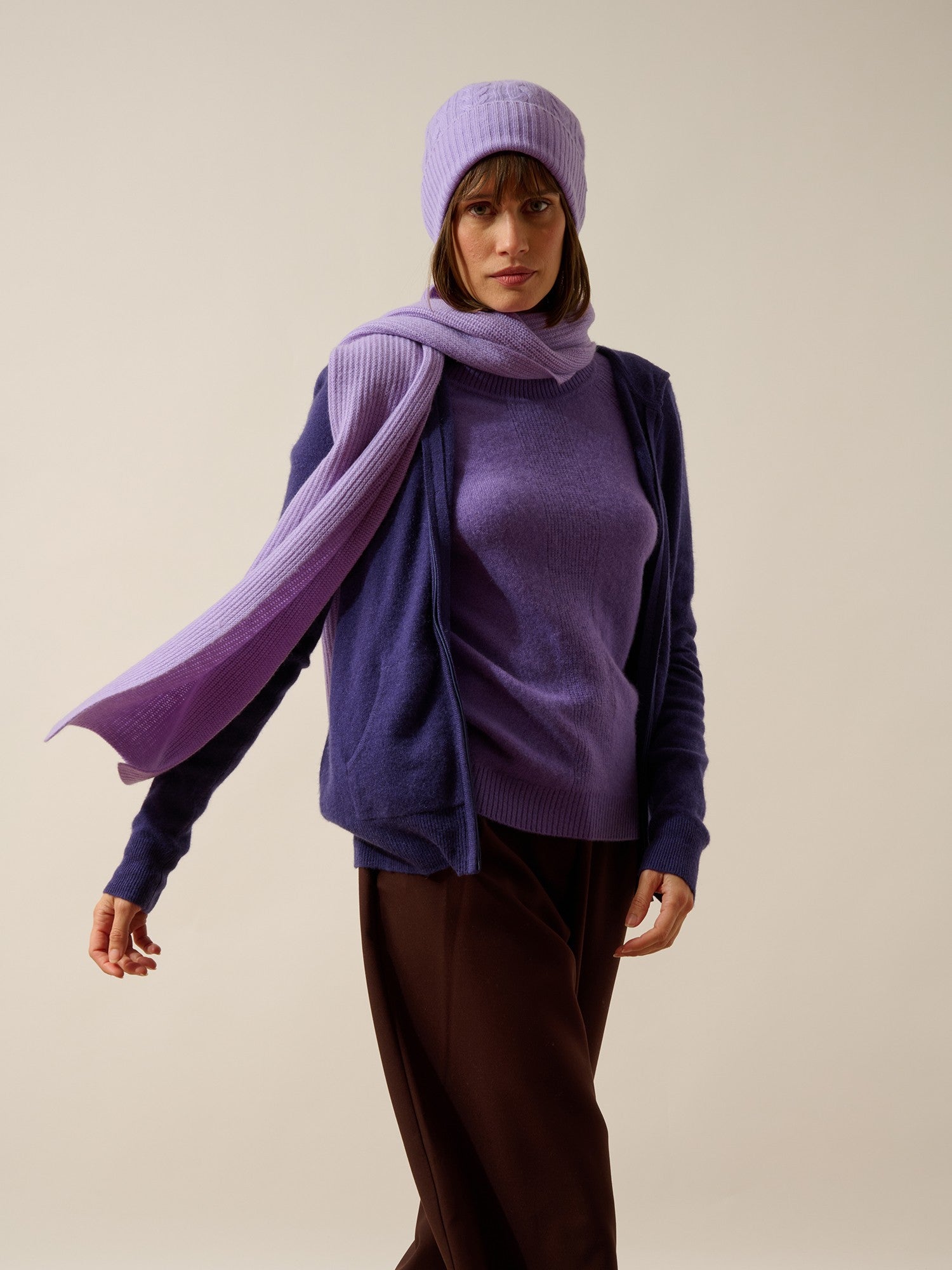 cleo bonnet 4 fils lavande