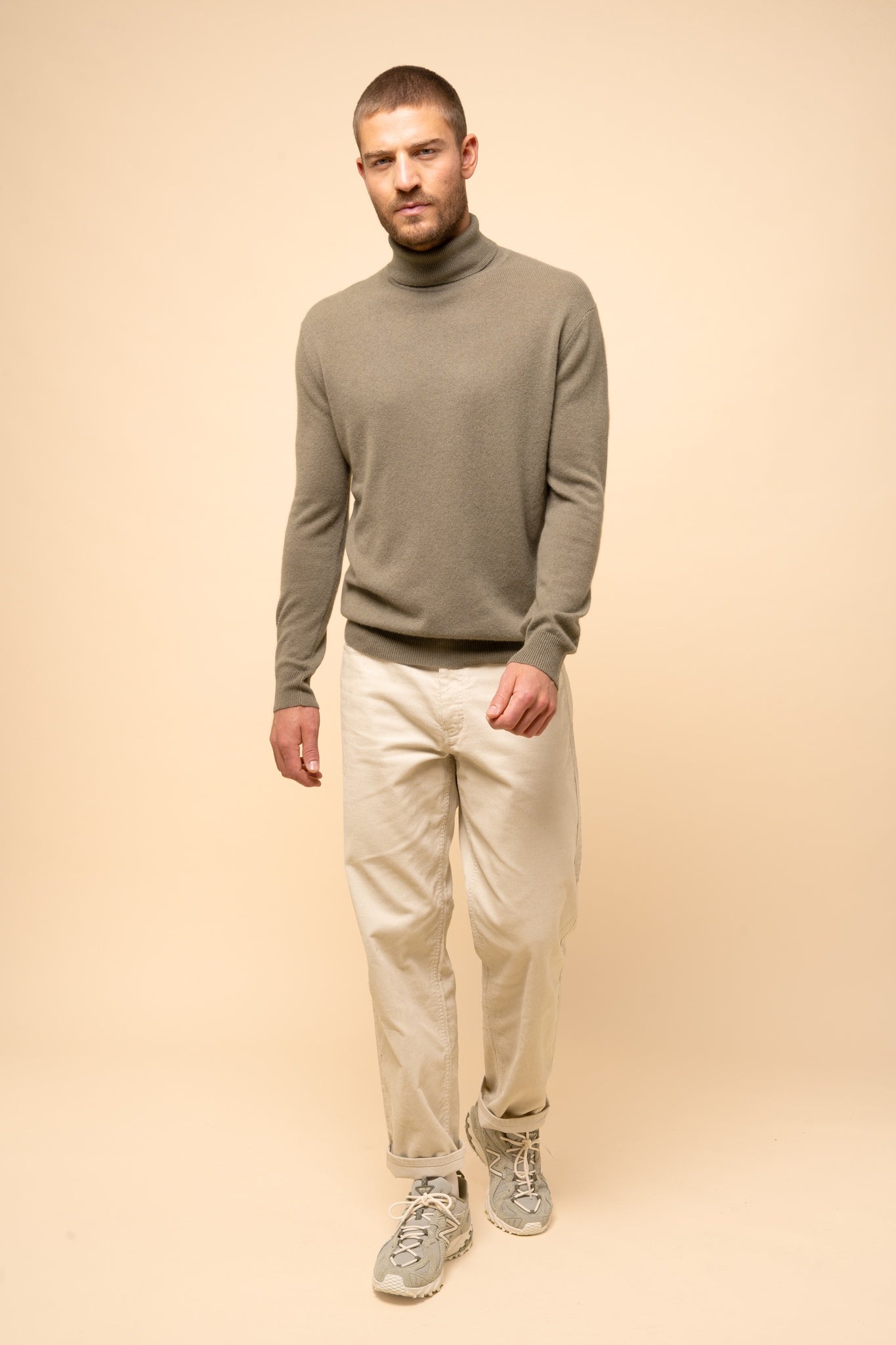 CONNOR army turtleneck sweater