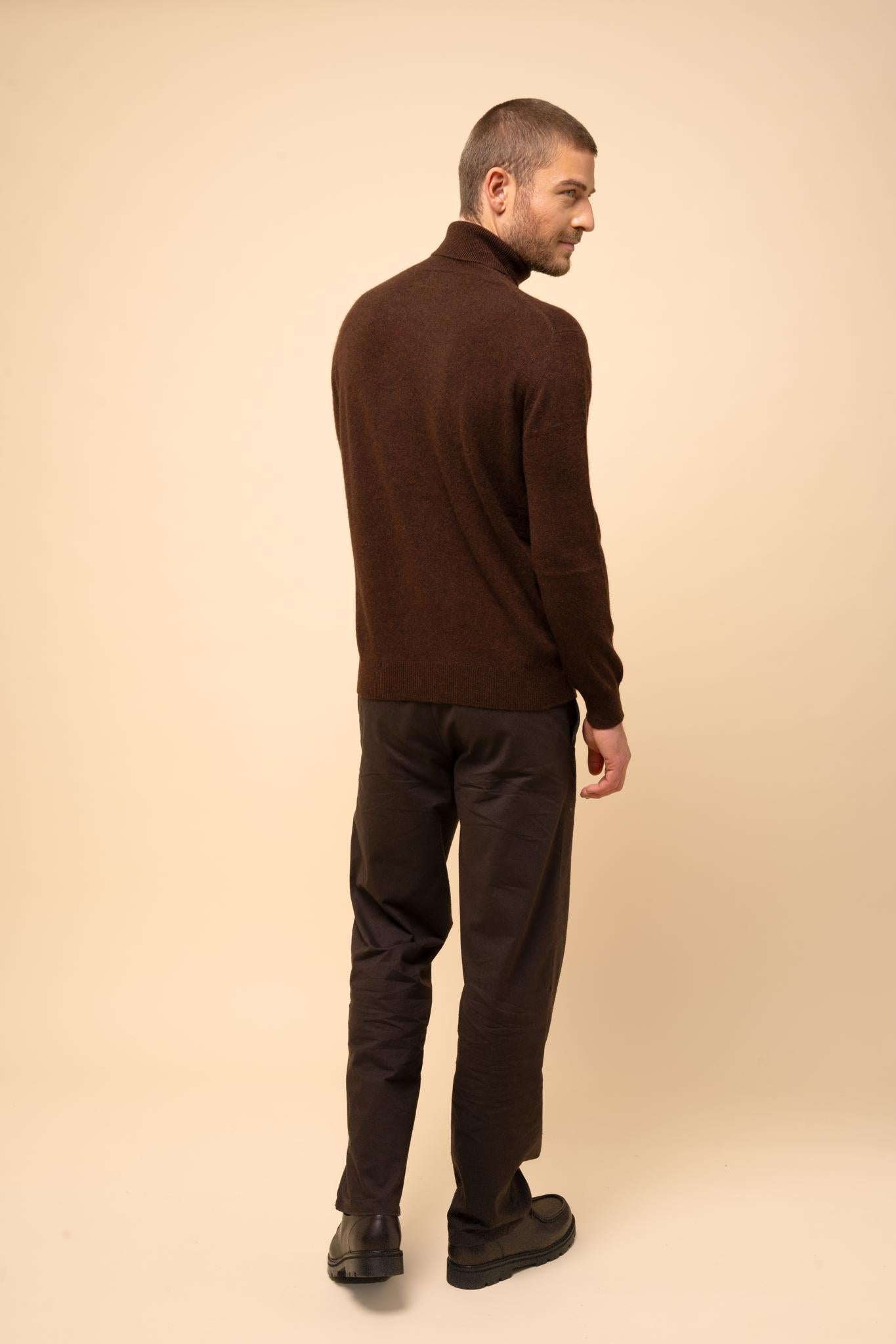 CONNOR pull col roulé café
