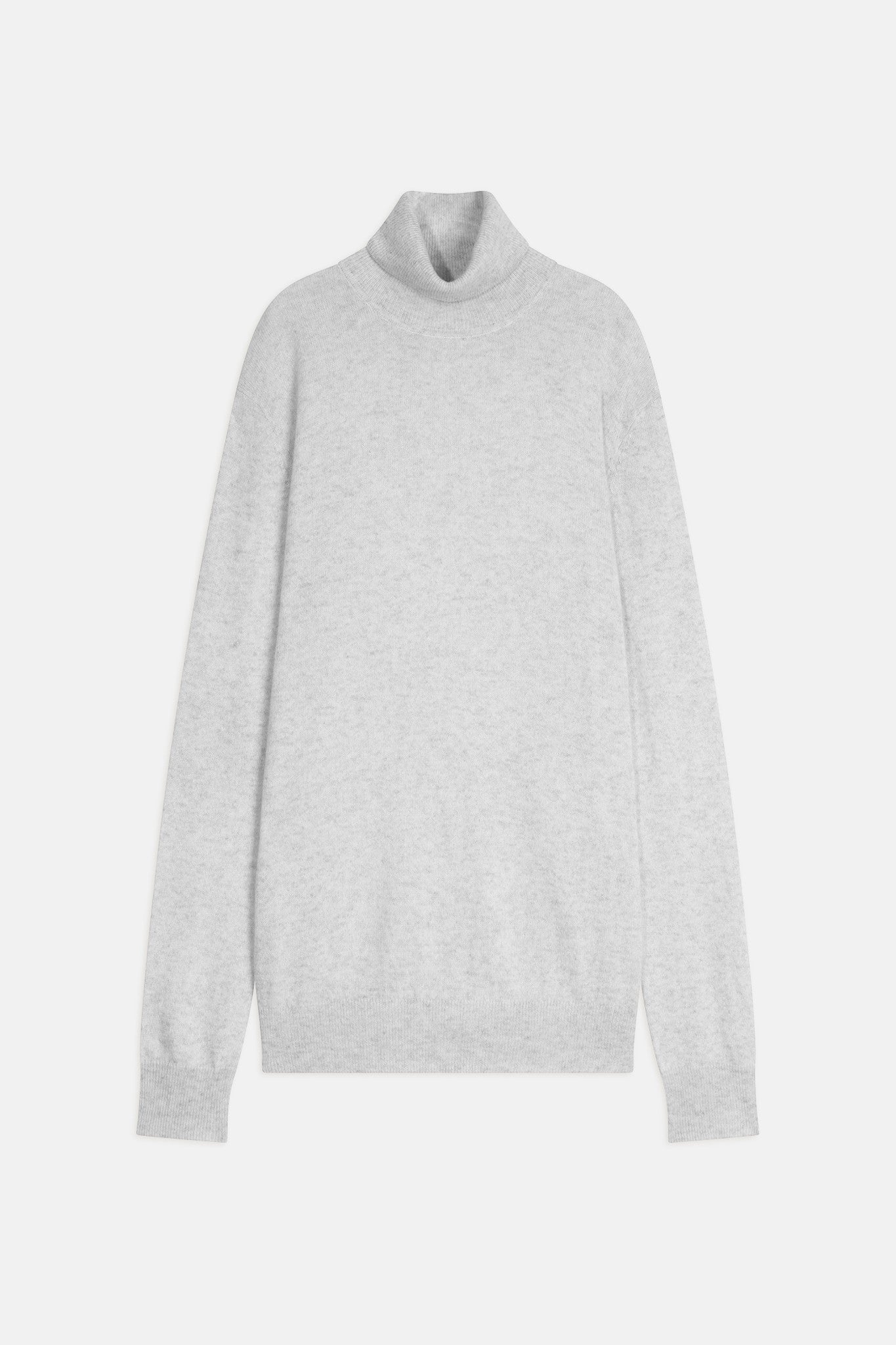 connor pull col roulé gris perle chiné