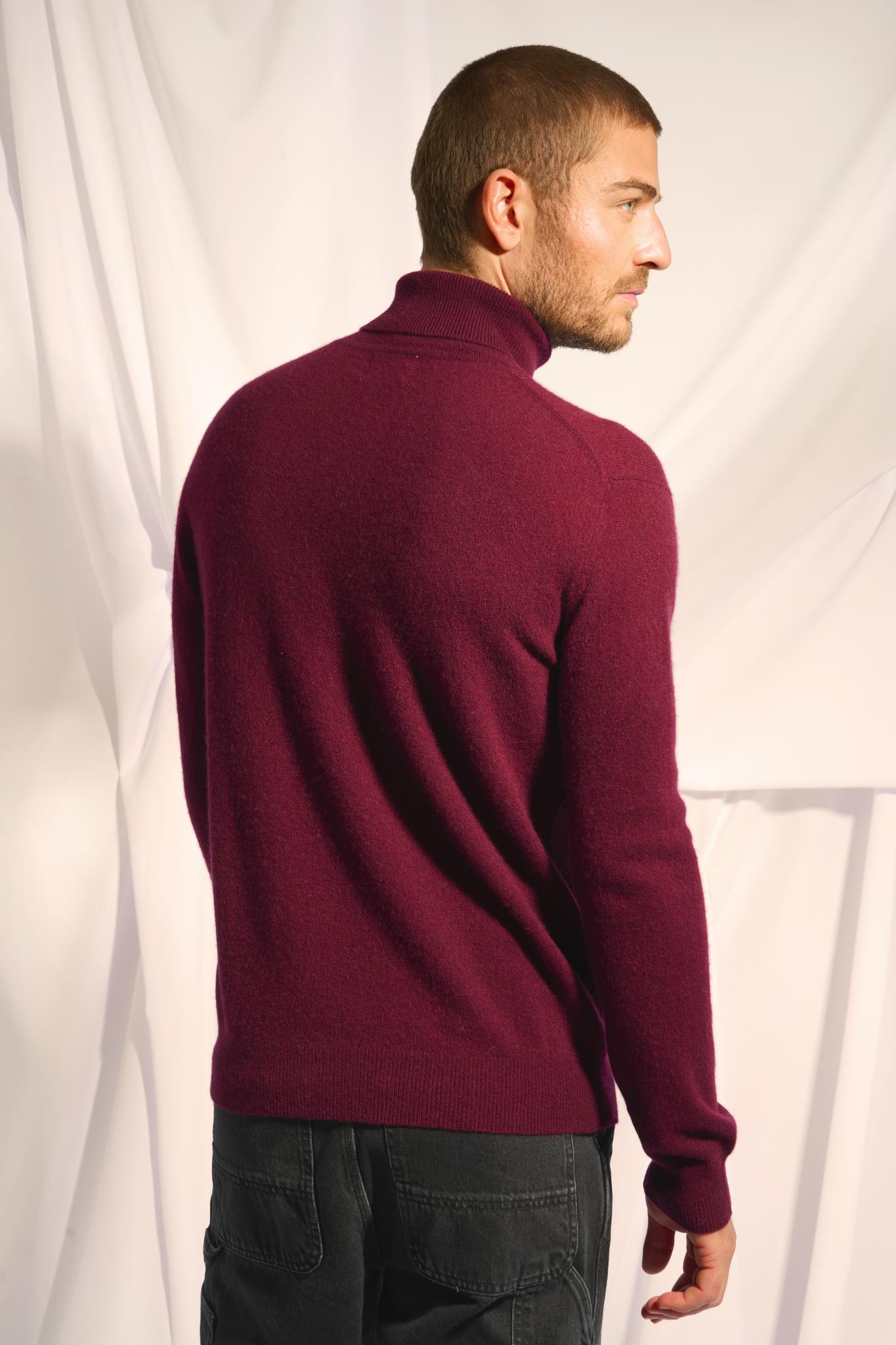 CONNOR pull col roulé mûre