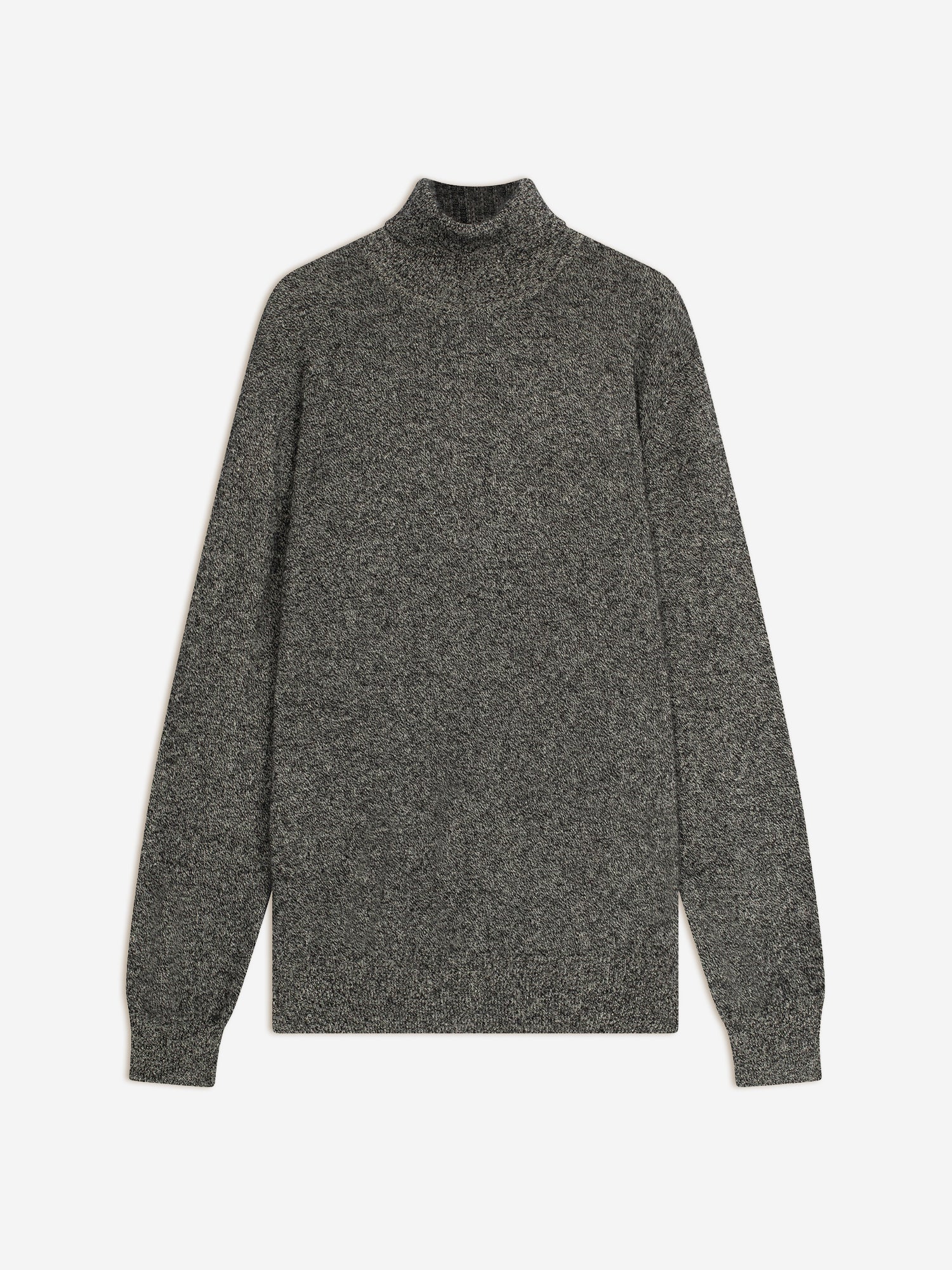 CONNOR pull col roulé noir/blanc