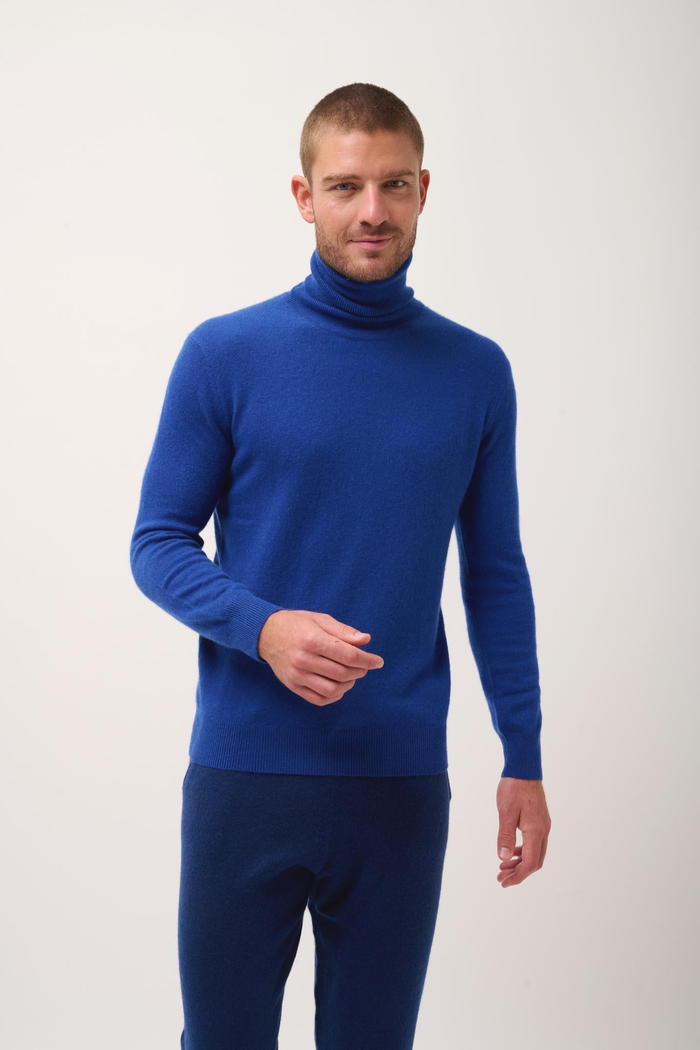 CONNOR pull col roulé outremer