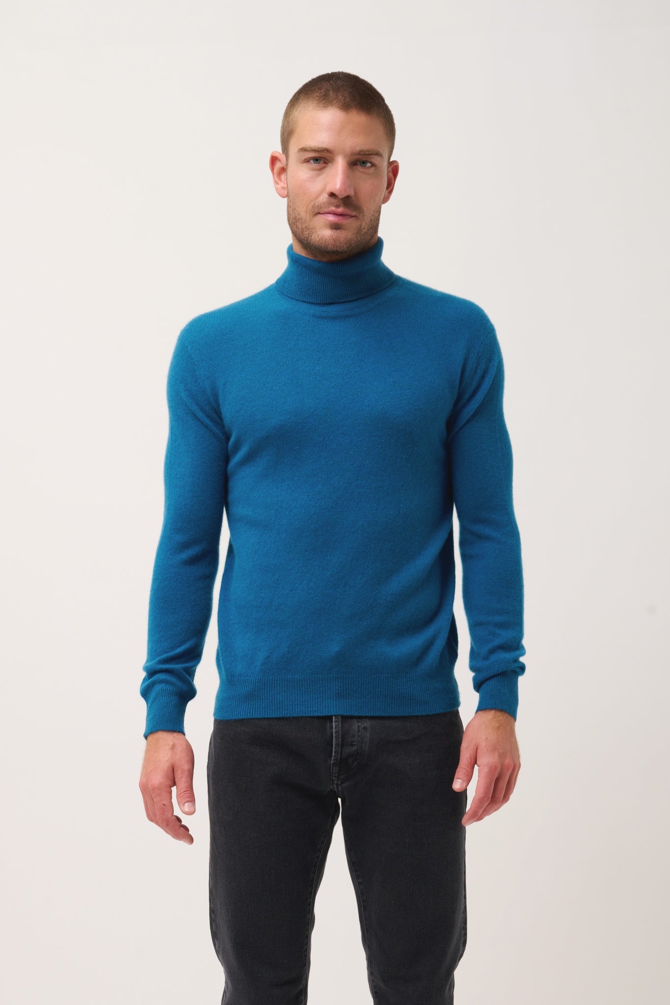 CONNOR pull col roulé paon