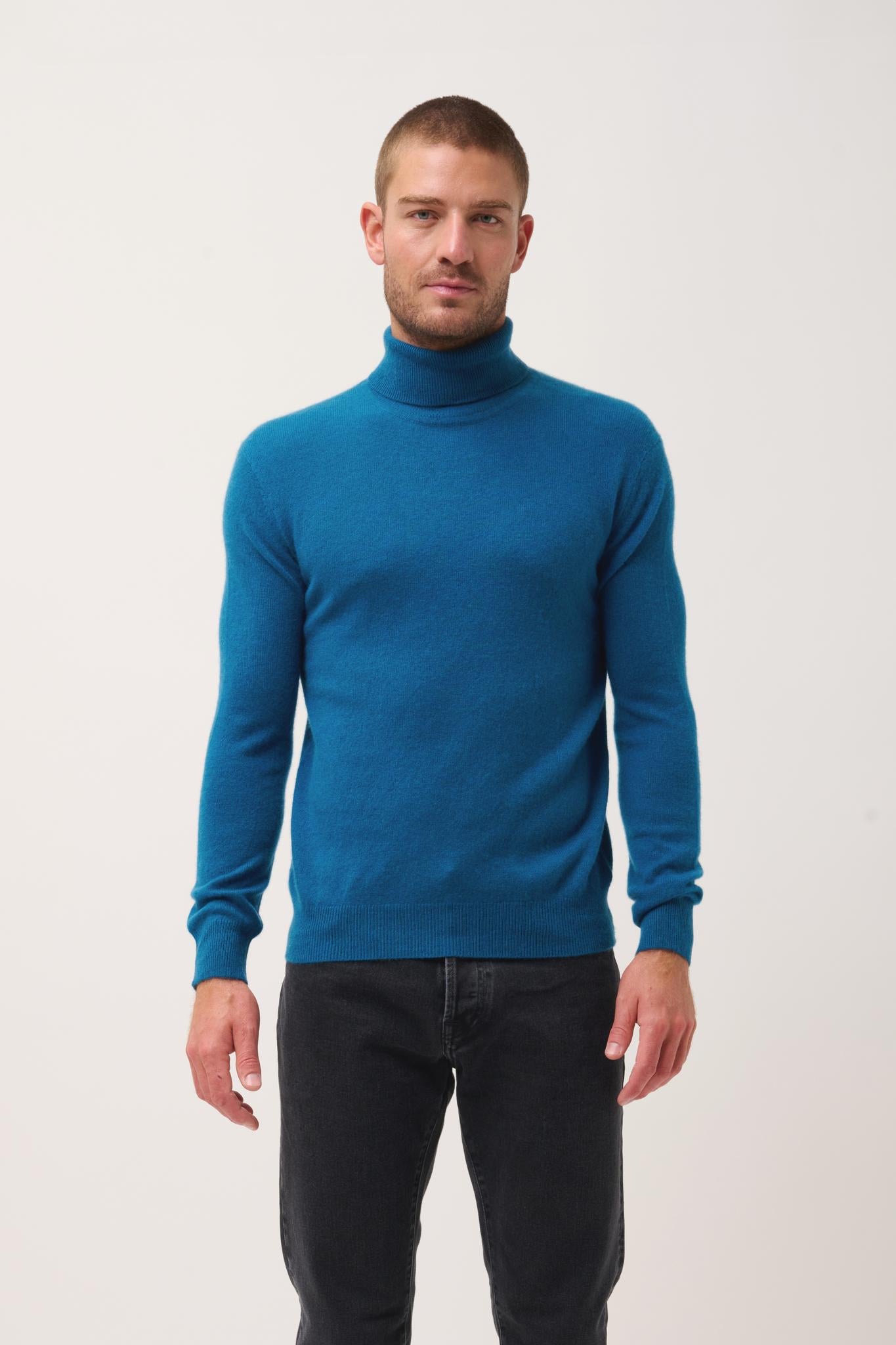 CONNOR pull col roulé paon