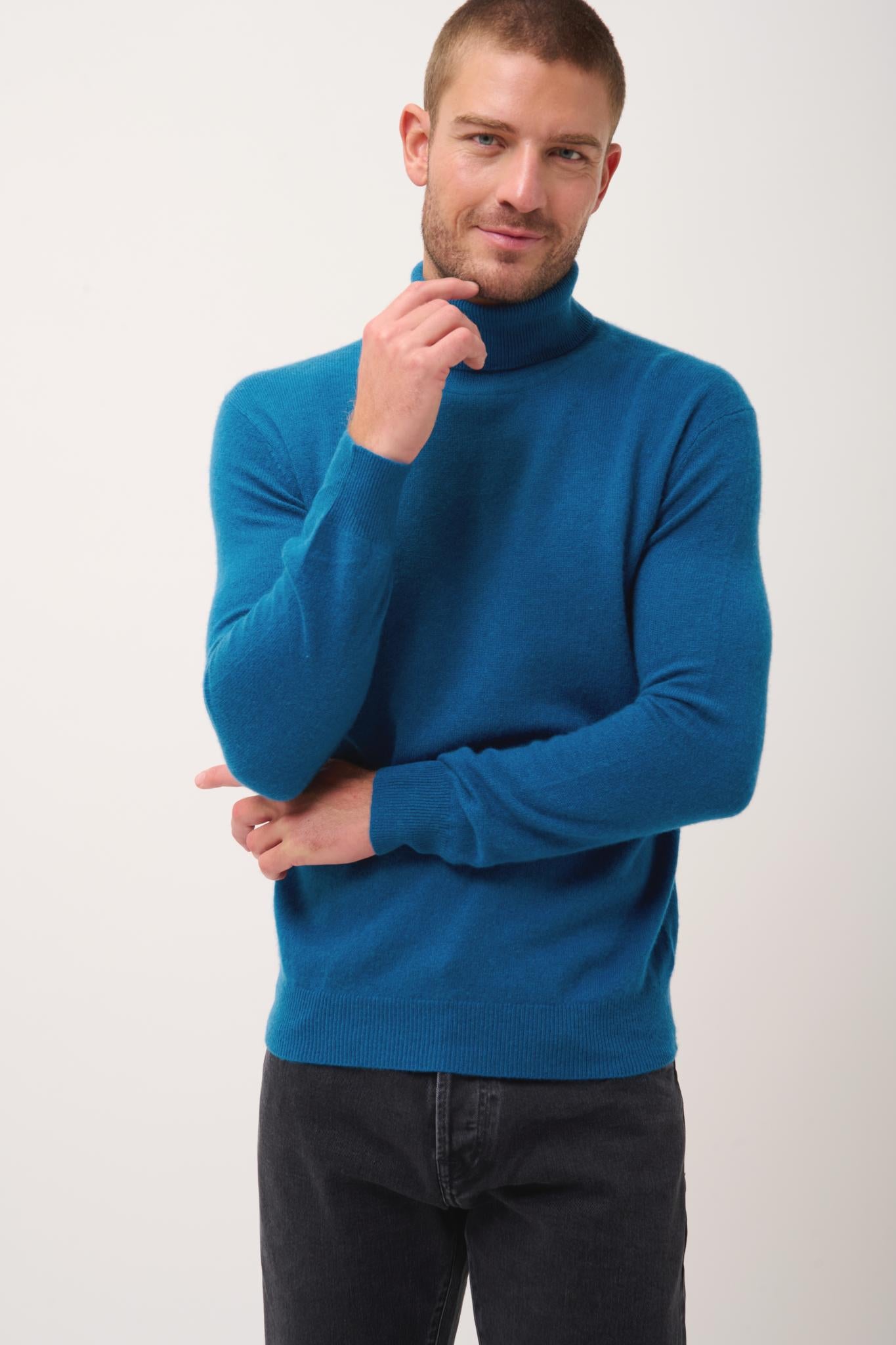 CONNOR pull col roulé paon