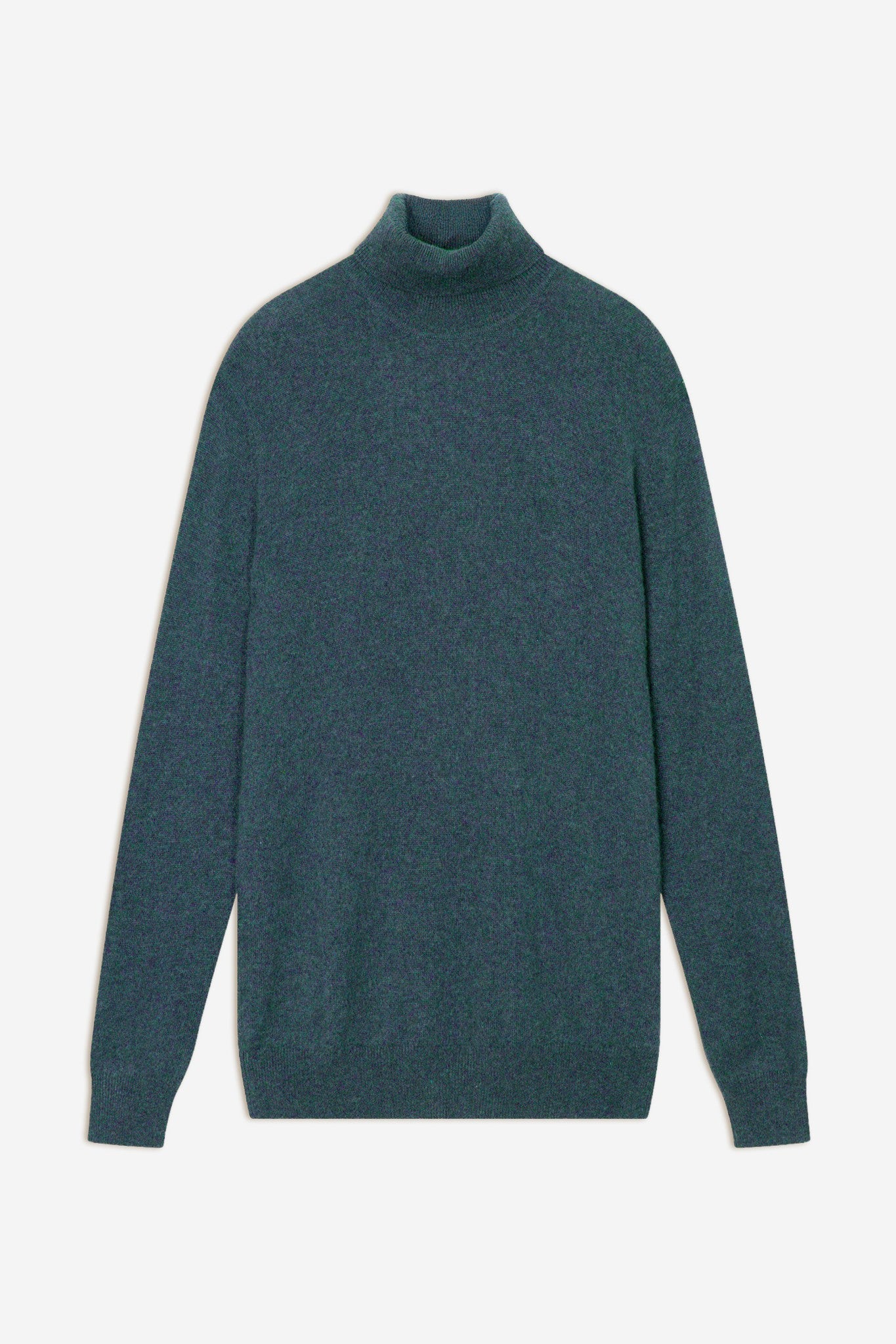 connor pull col roulé vert canard chiné