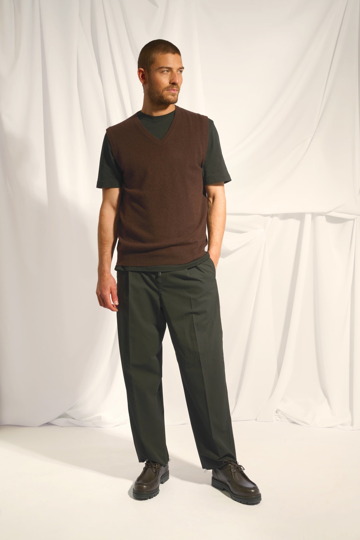 CORKI débardeur col v choco