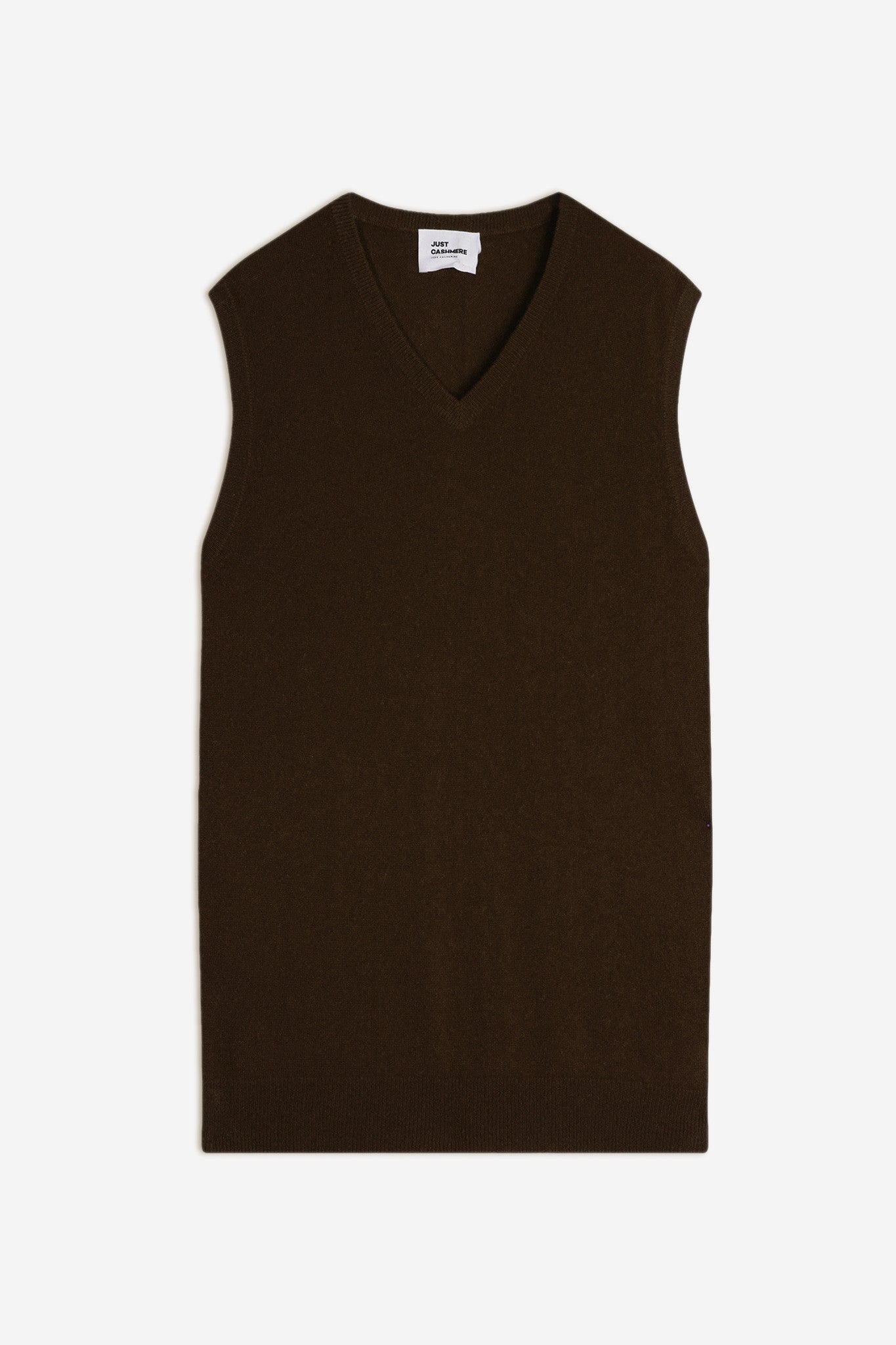 corki tank top with v-neck in chocolate brown
