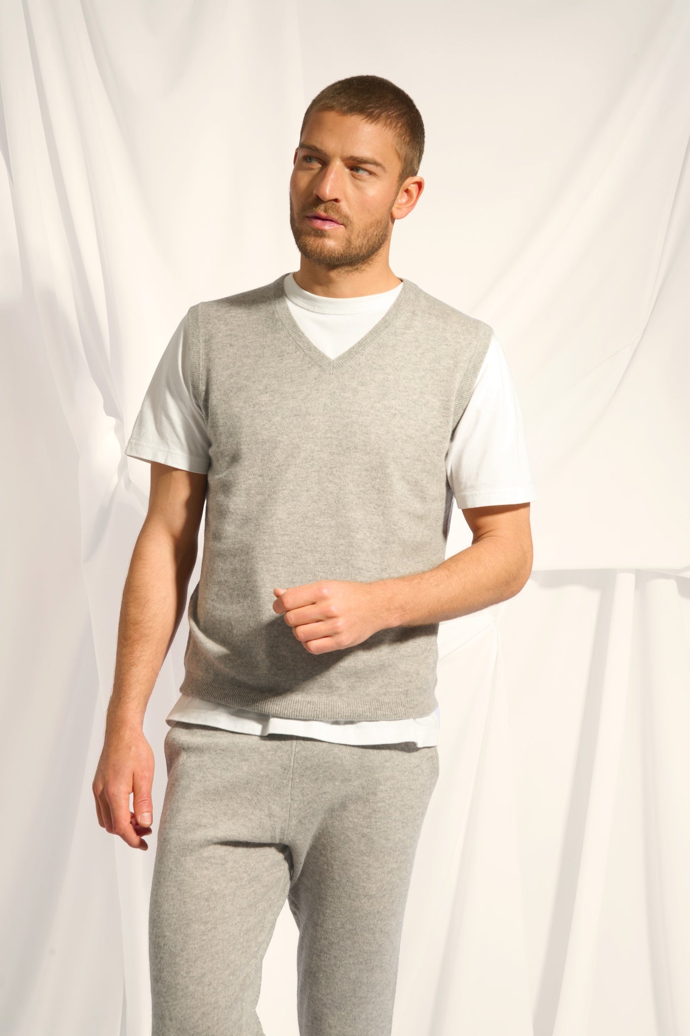 CORKI débardeur col v nuage chiné