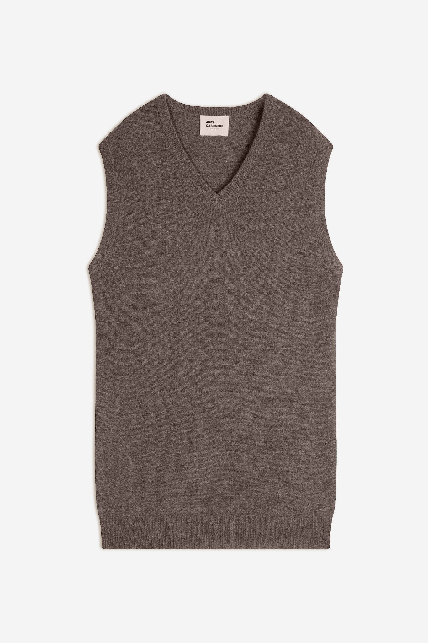 corki débardeur col v taupe chiné