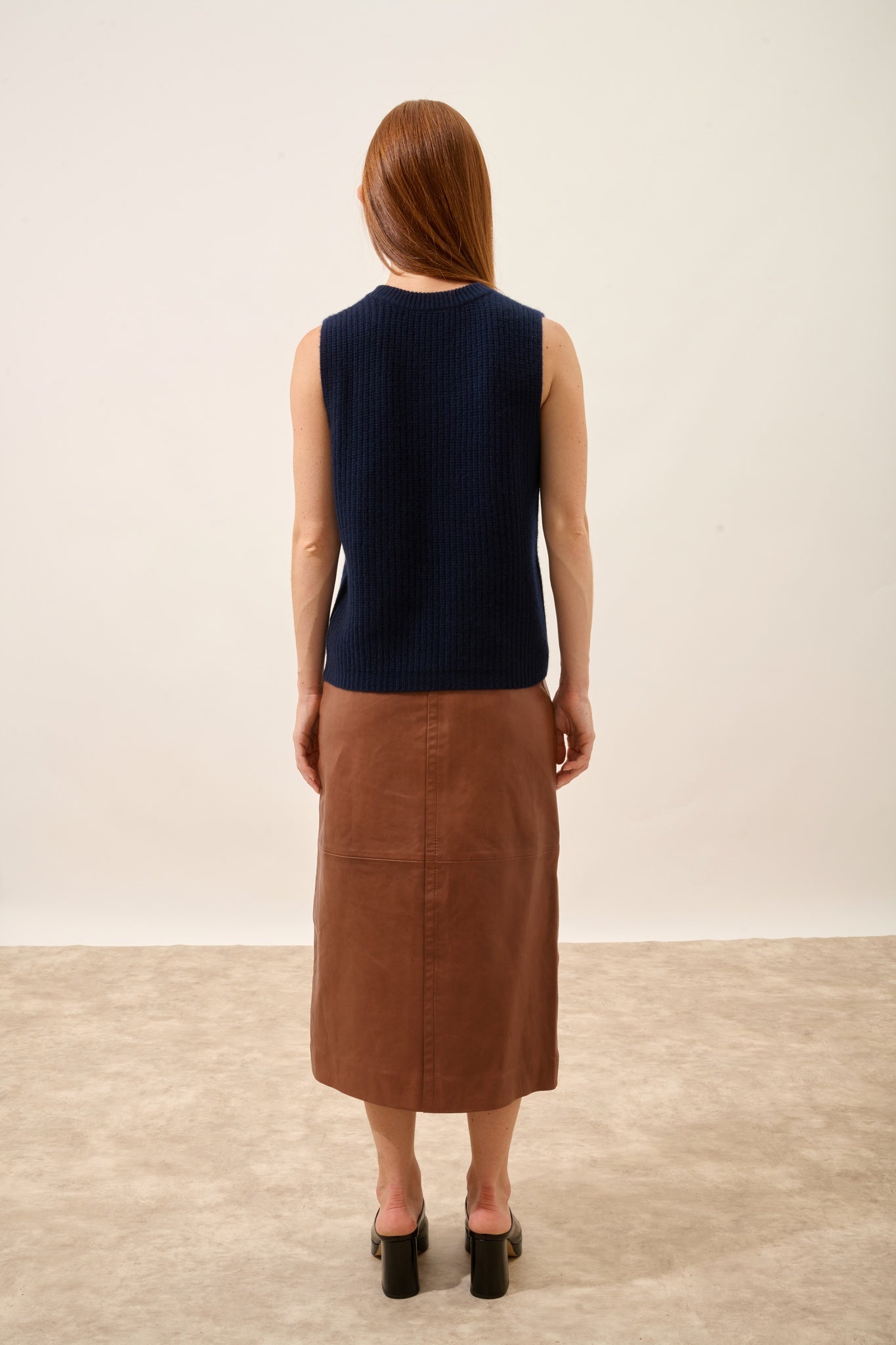 DAMPA débardeur col rond navy