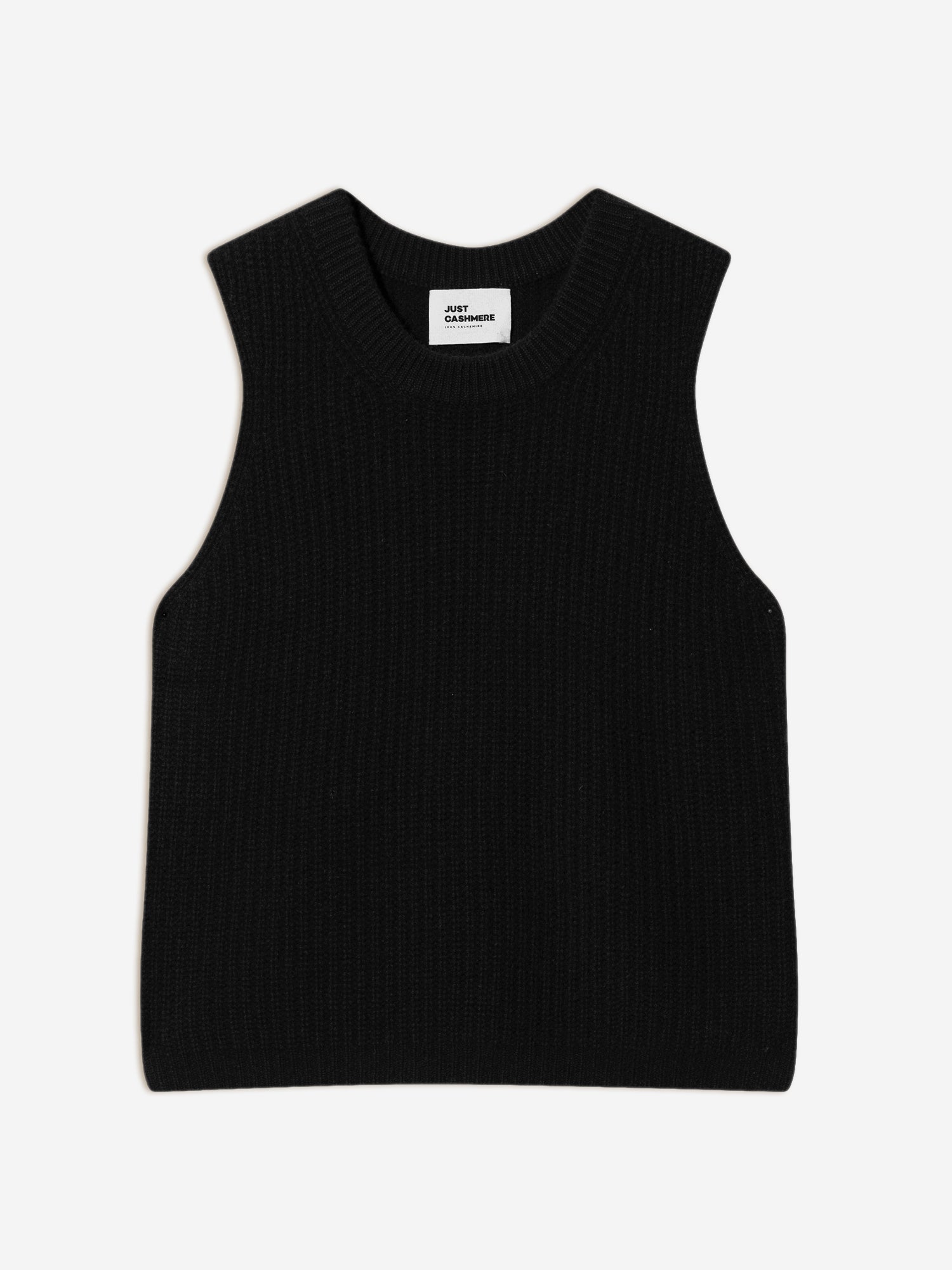 DAMPA black round-neck tank top
