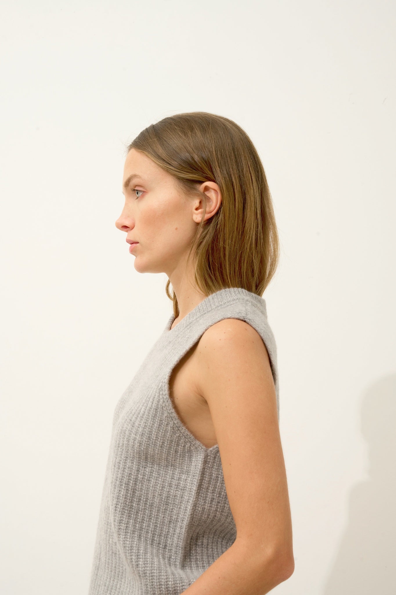 DAMPA round-neck tank top nuage chiné