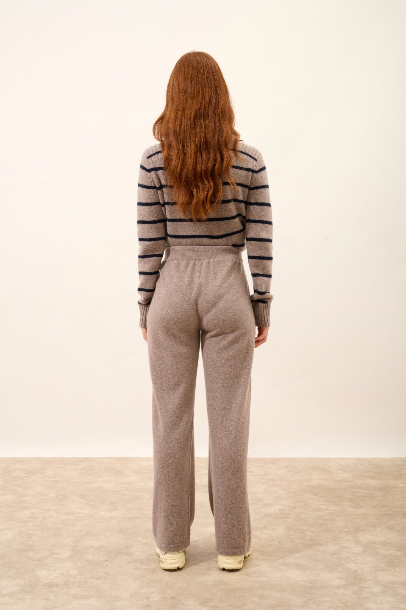 DAPHNE pantalon large caribou chiné