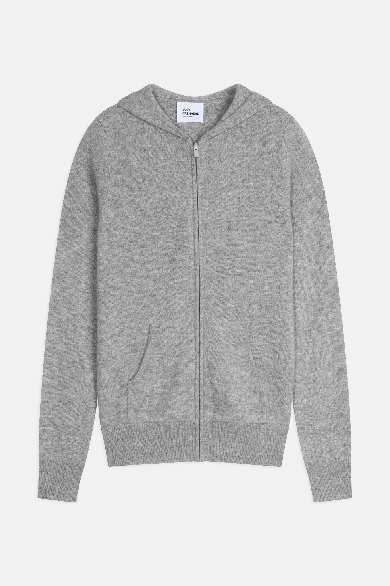 debbie gilet zippé capuche gris souris chiné