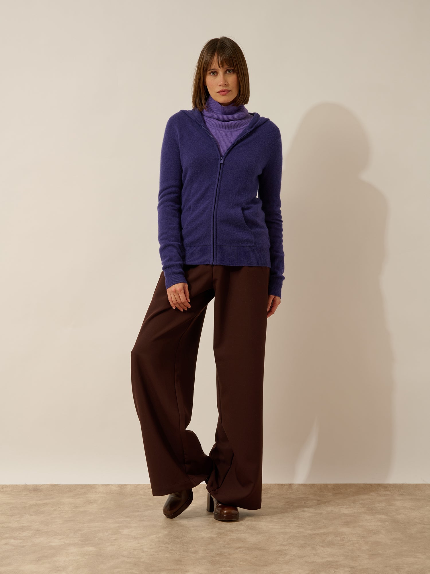 DEBBIE gilet zippé capuche purple