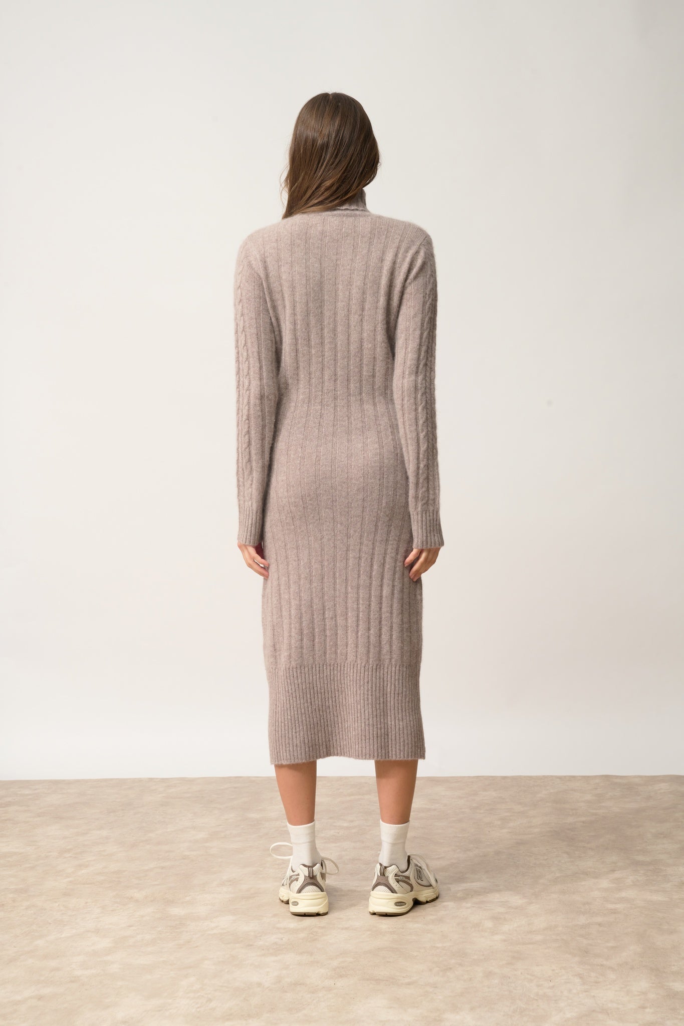 DOLKAR robe col roulé caribou chiné