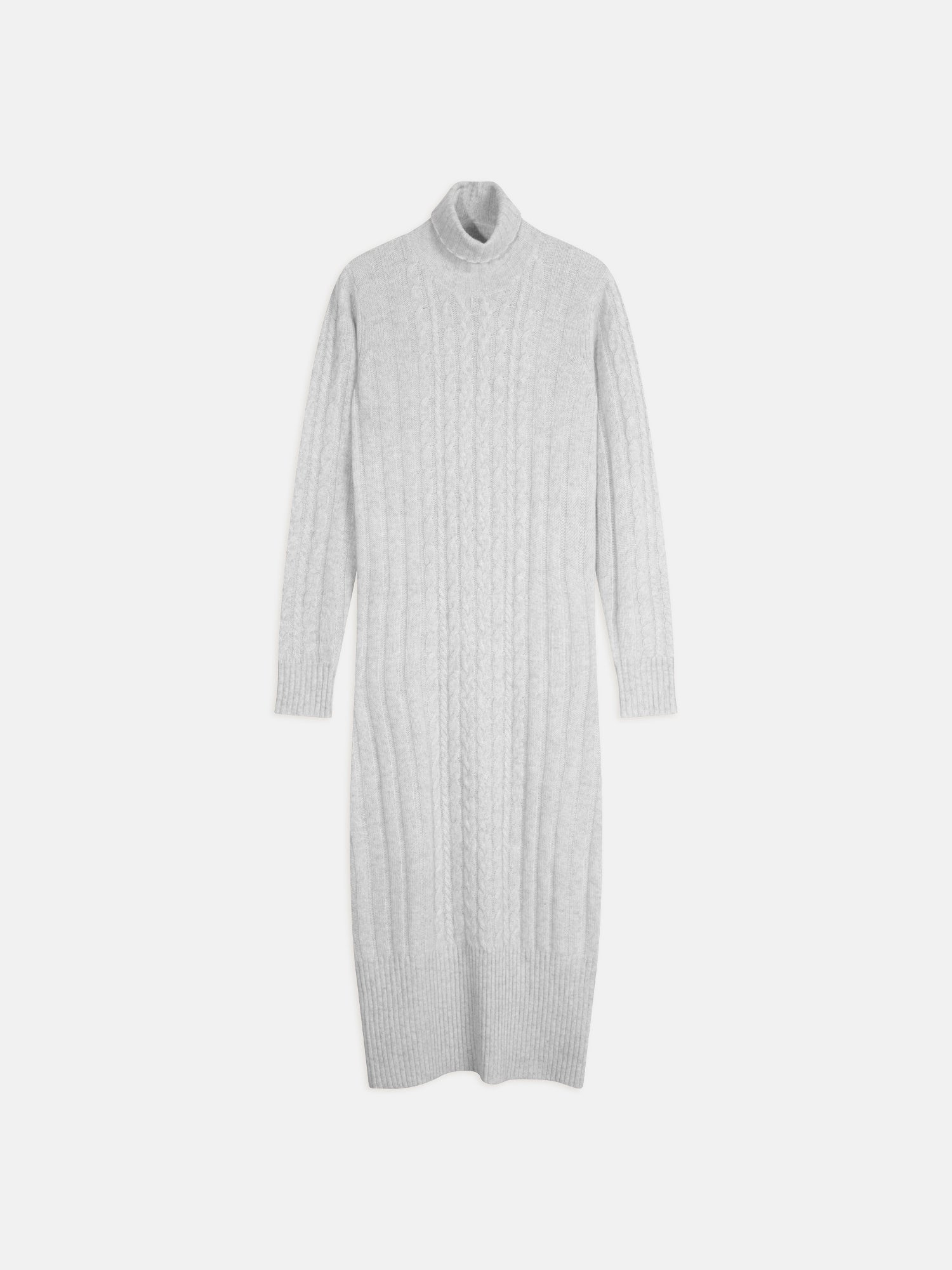 DOLKAR pearl grey turtleneck dress