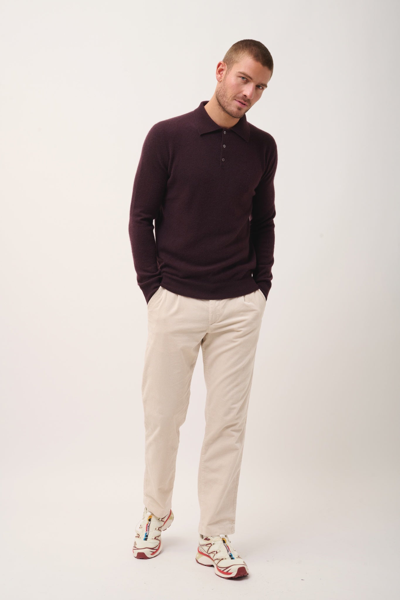 DOUGLAS aubergine polo shirt