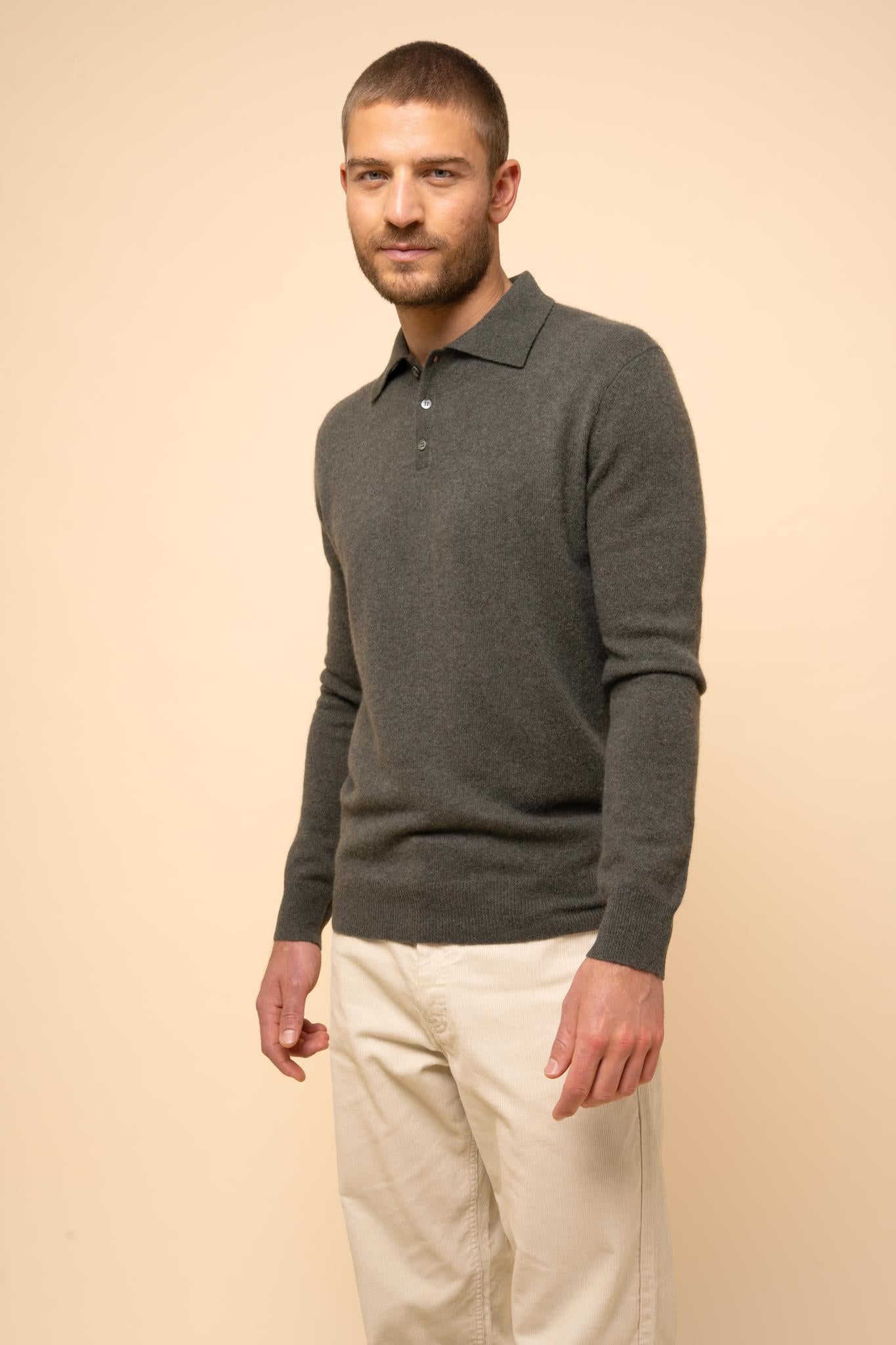 DOUGLAS polo  kaki chiné