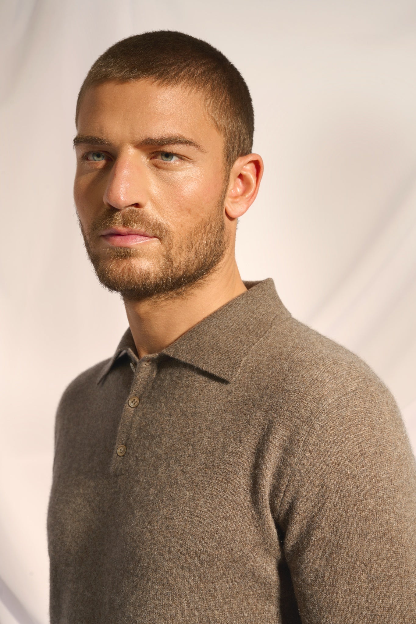 DOUGLAS polo  taupe chiné