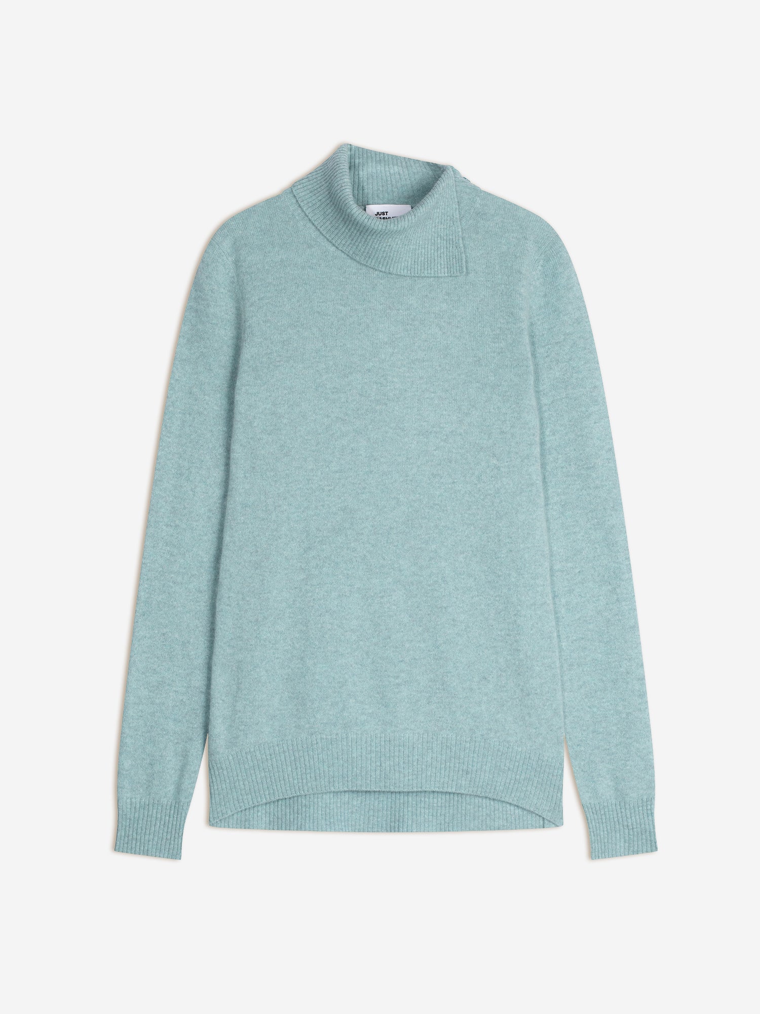 DUNDEE aqua mottled turtleneck sweater