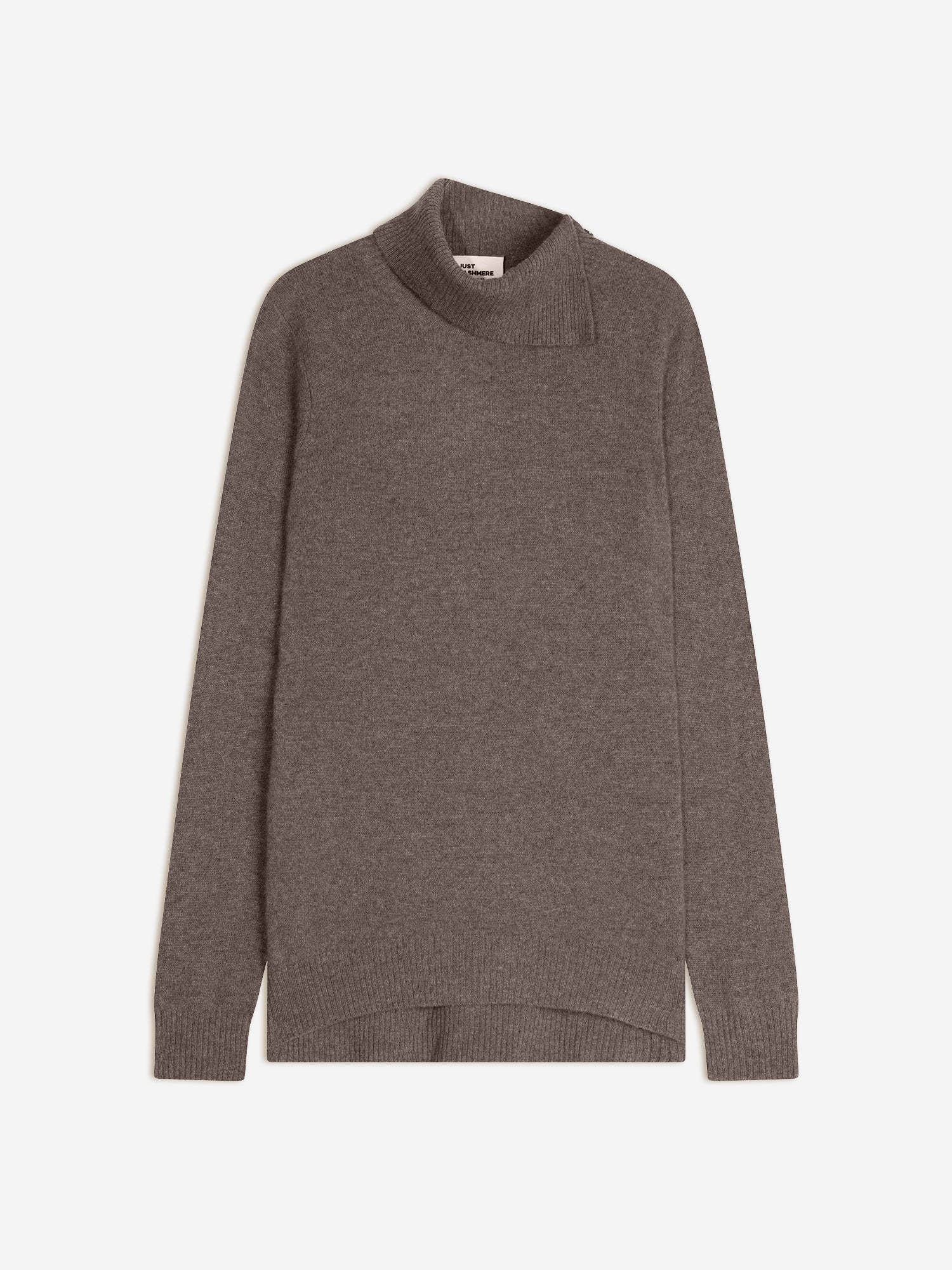 DUNDEE taupe mottled turtleneck sweater